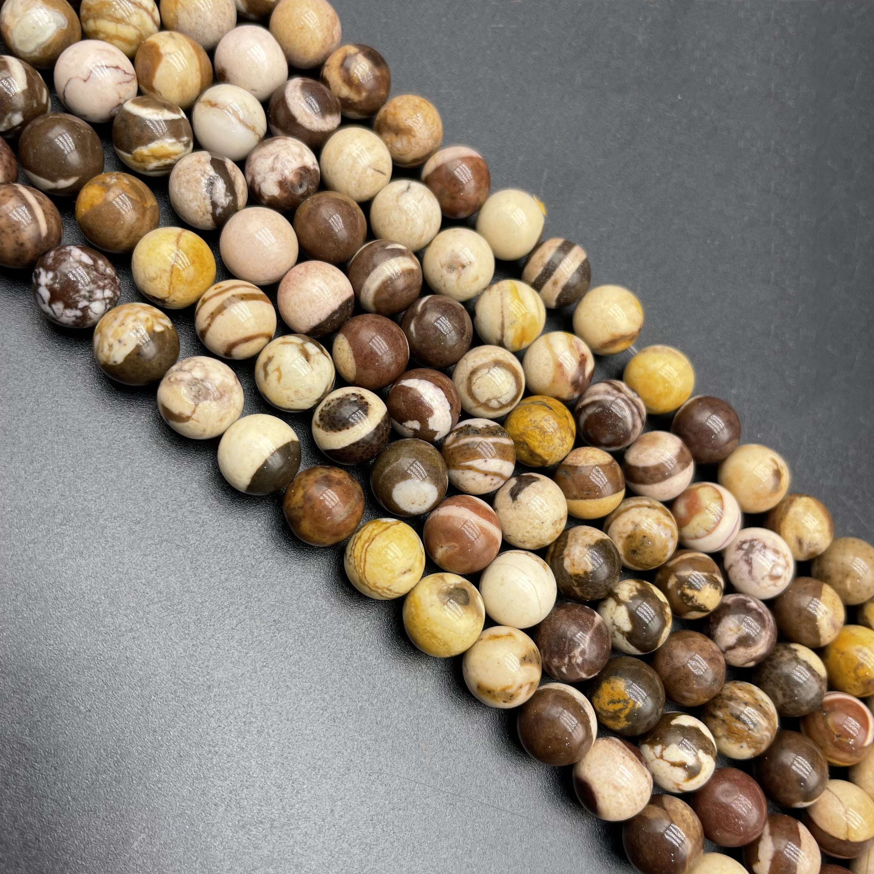Coffee Calcite Beads Strands