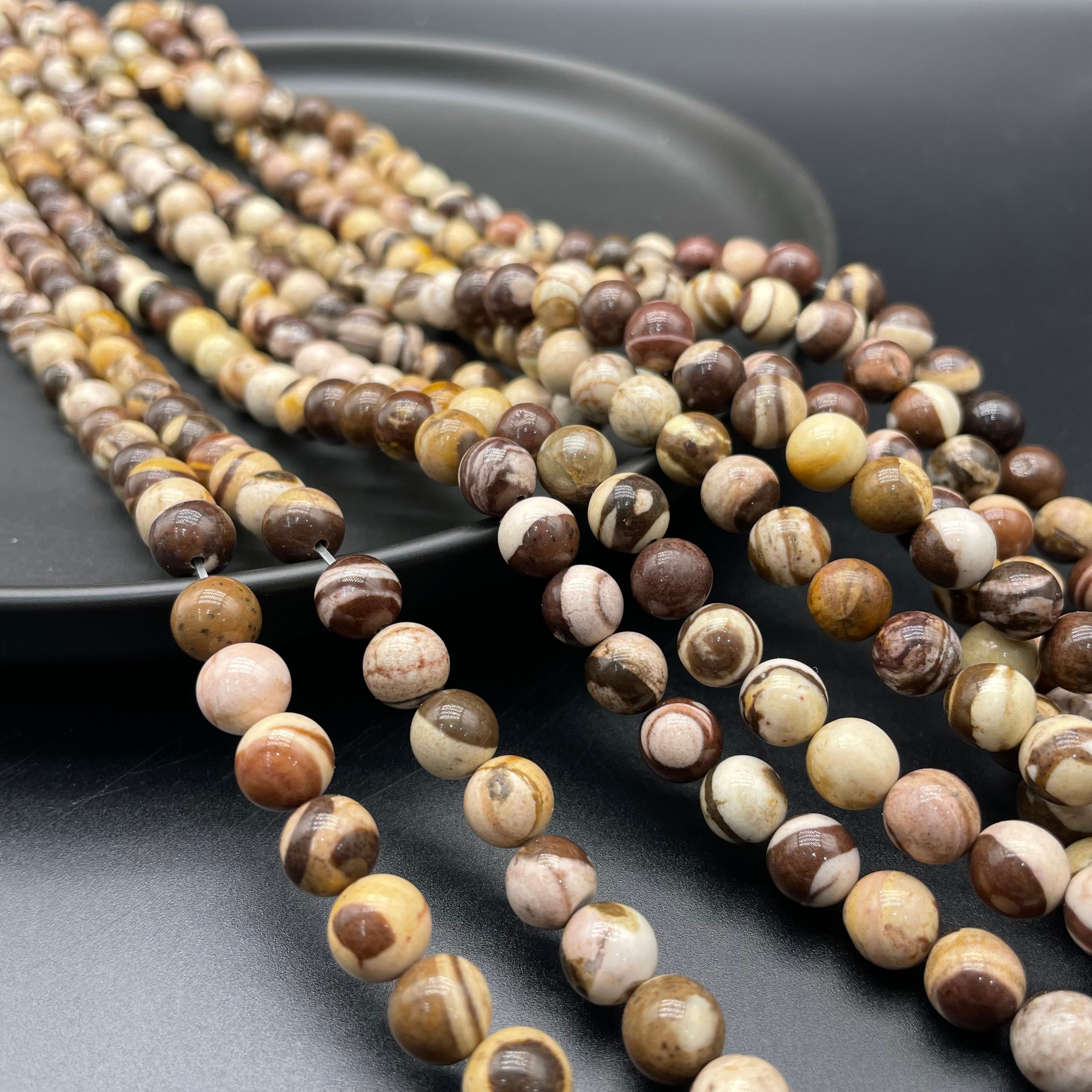 Coffee Calcite Beads Strands