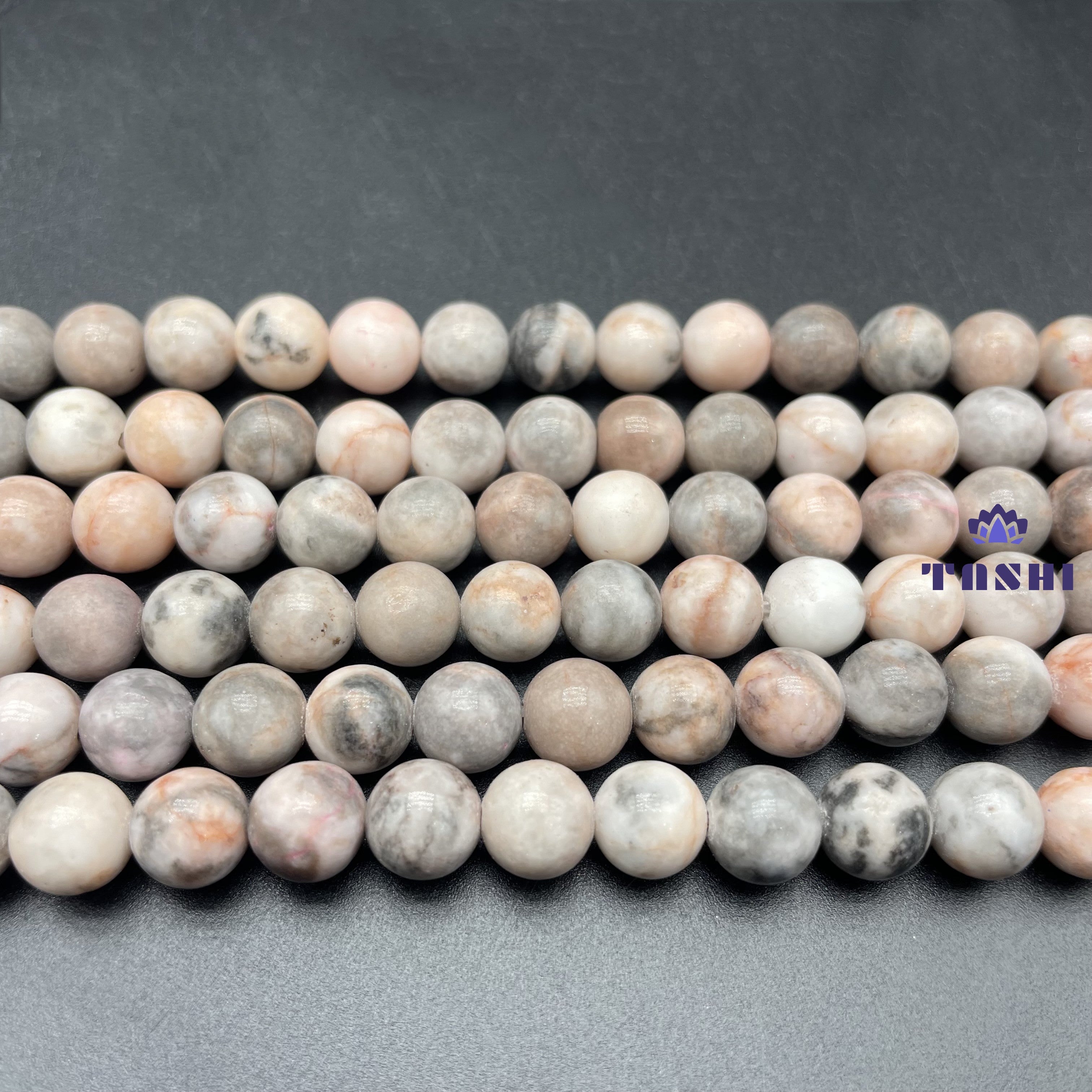 Pink Zebra Stone Beads Strands
