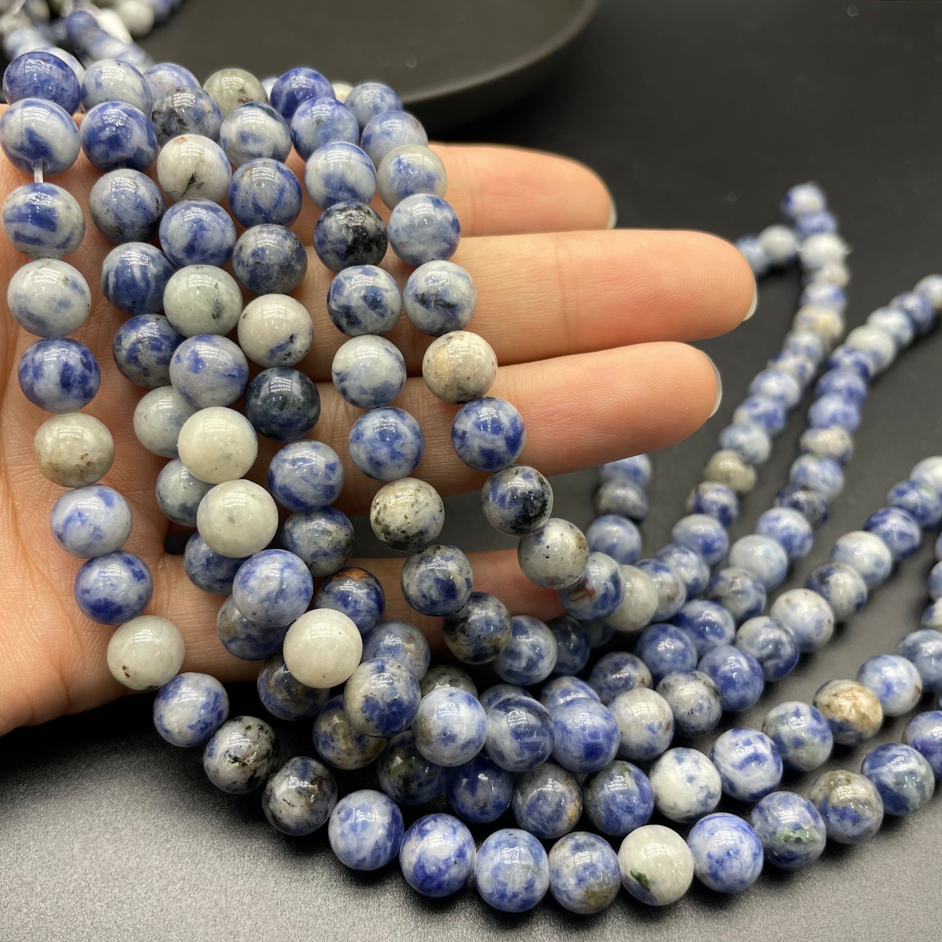Blue Spotted Jasper Beads Strands