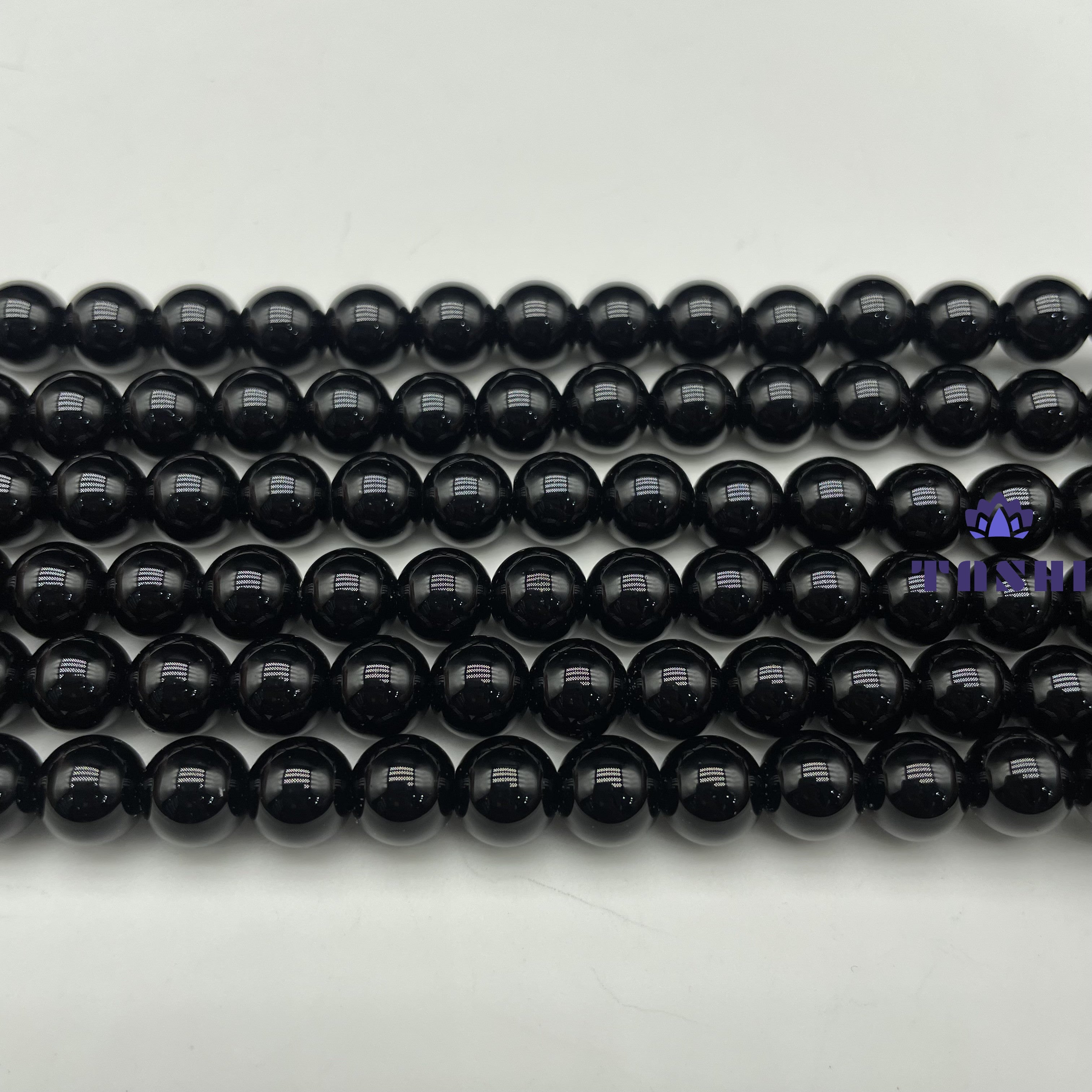 Black Obsidian Beads Strands