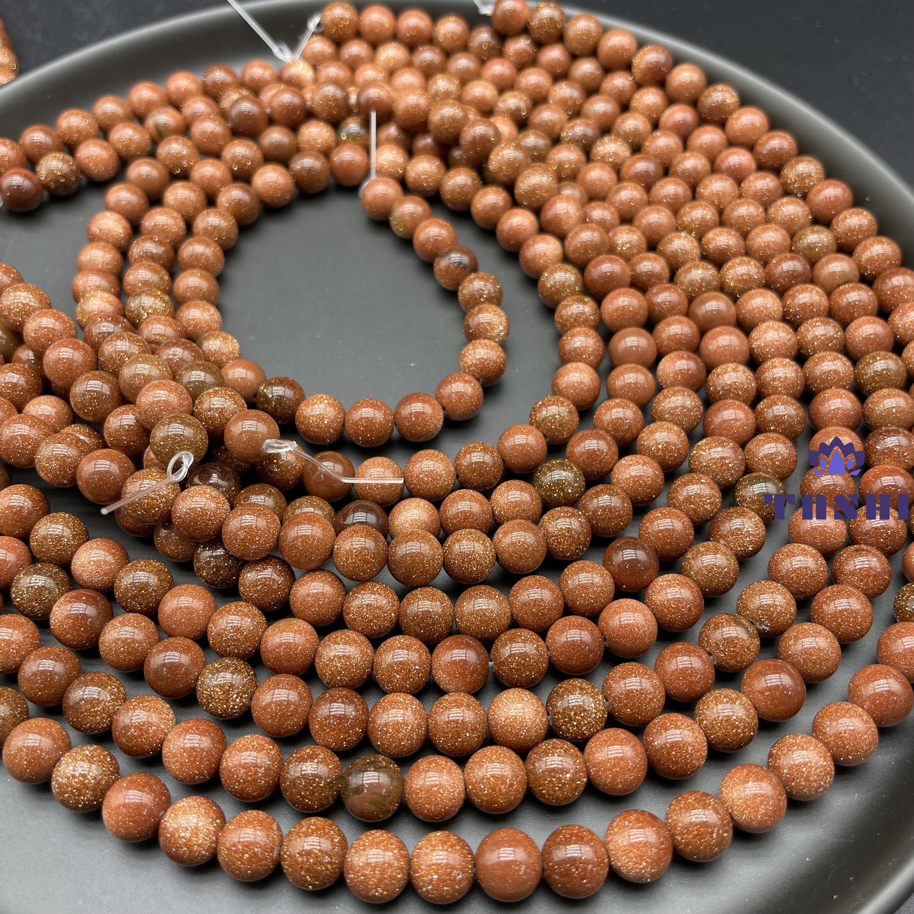 Golden Sandstone Beads Strands