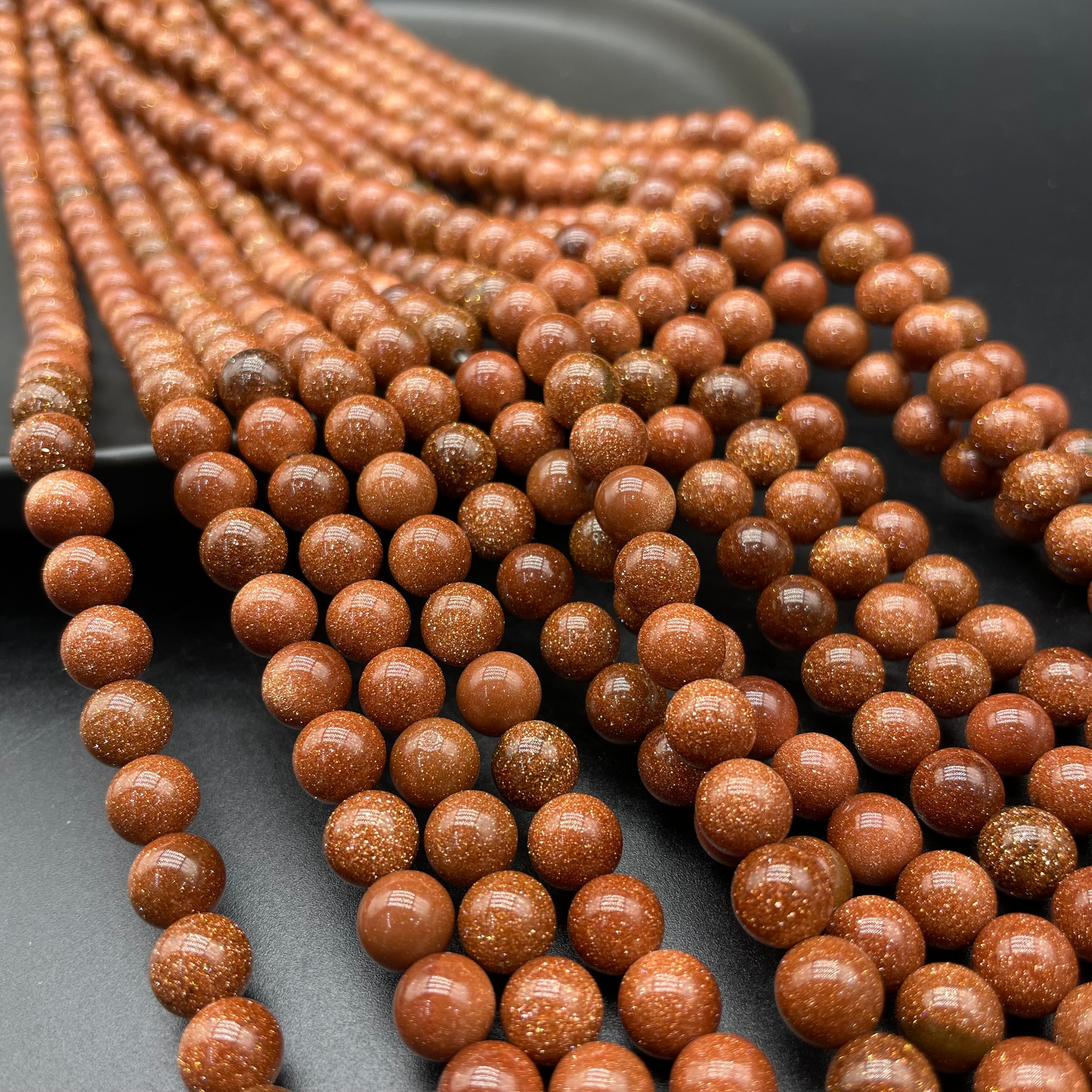 Golden Sandstone Beads Strands