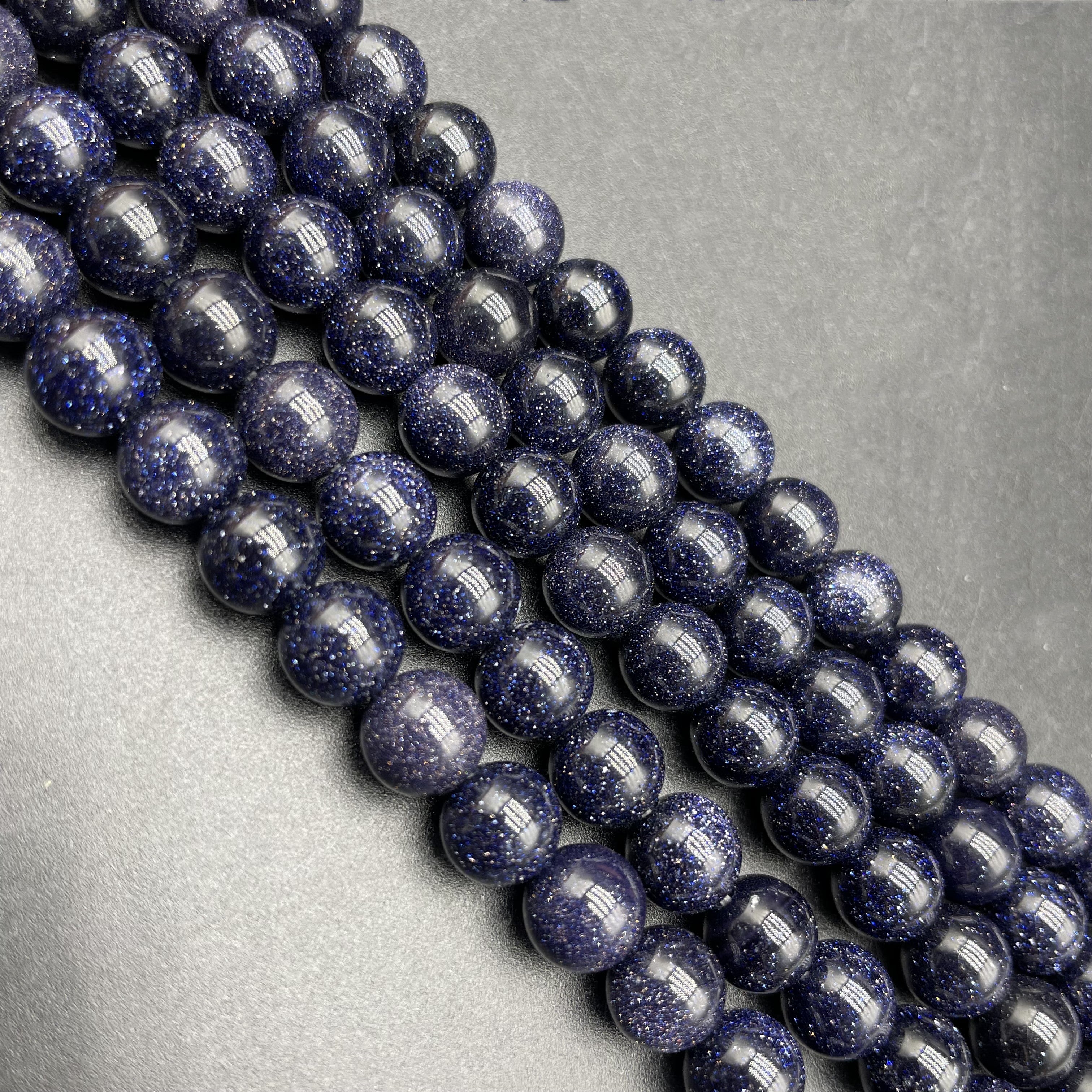Blue Sandstone Beads Strands