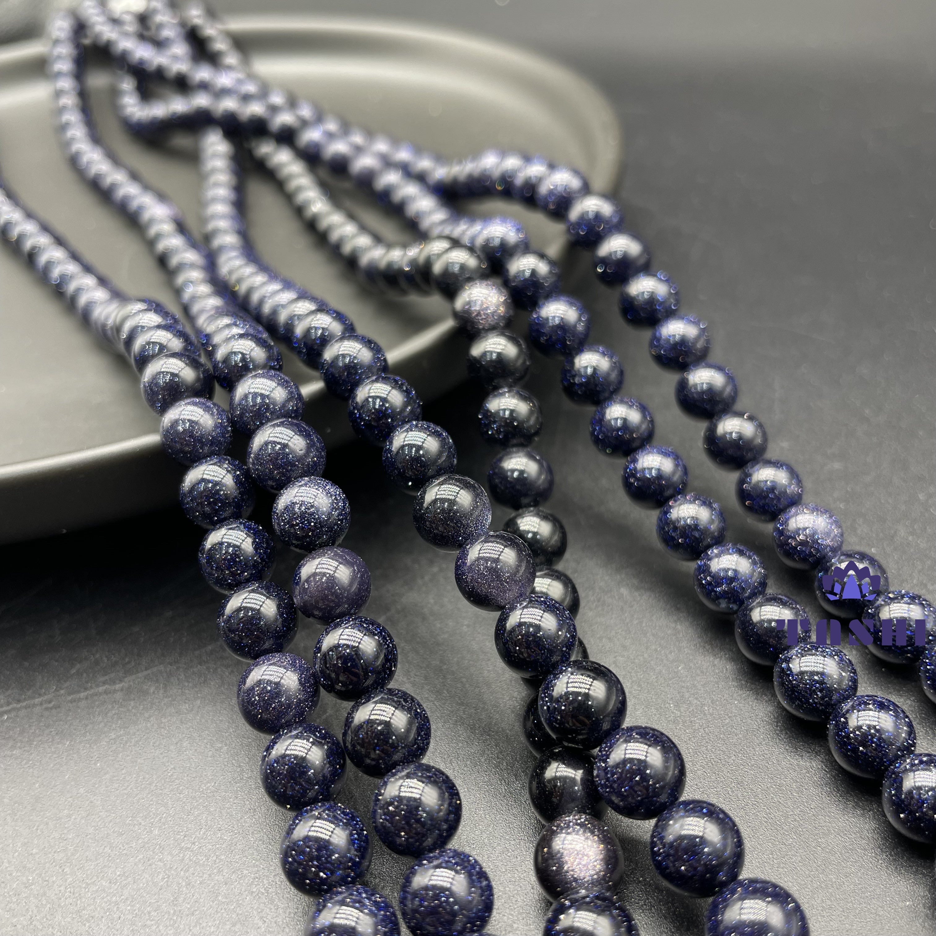Blue Sandstone Beads Strands