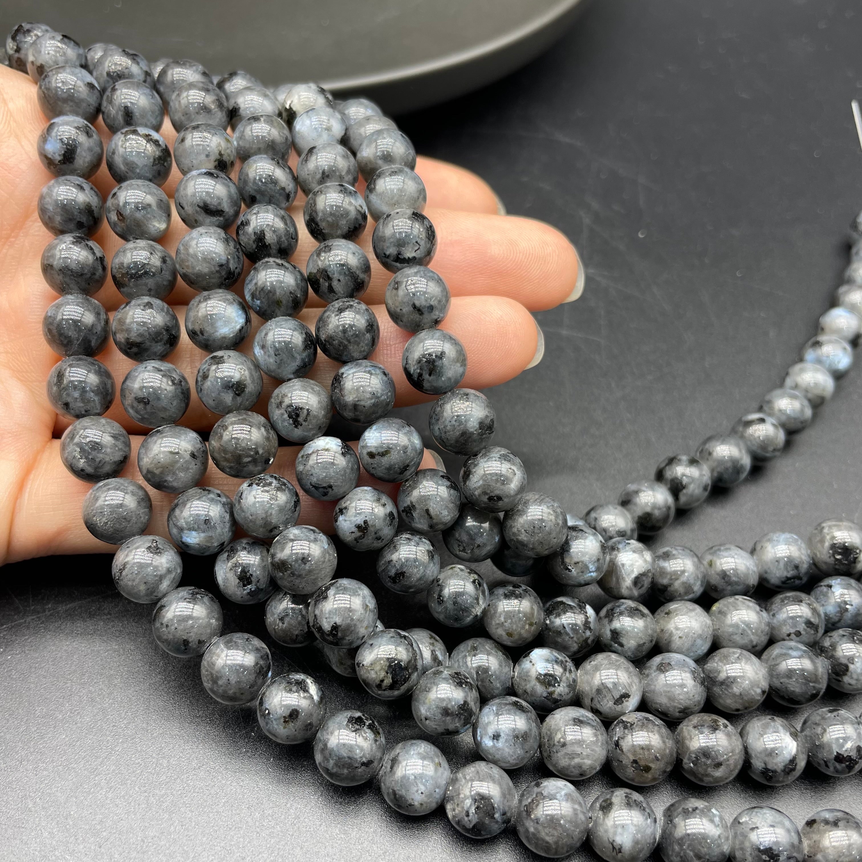 Larvikite  Beads Strands