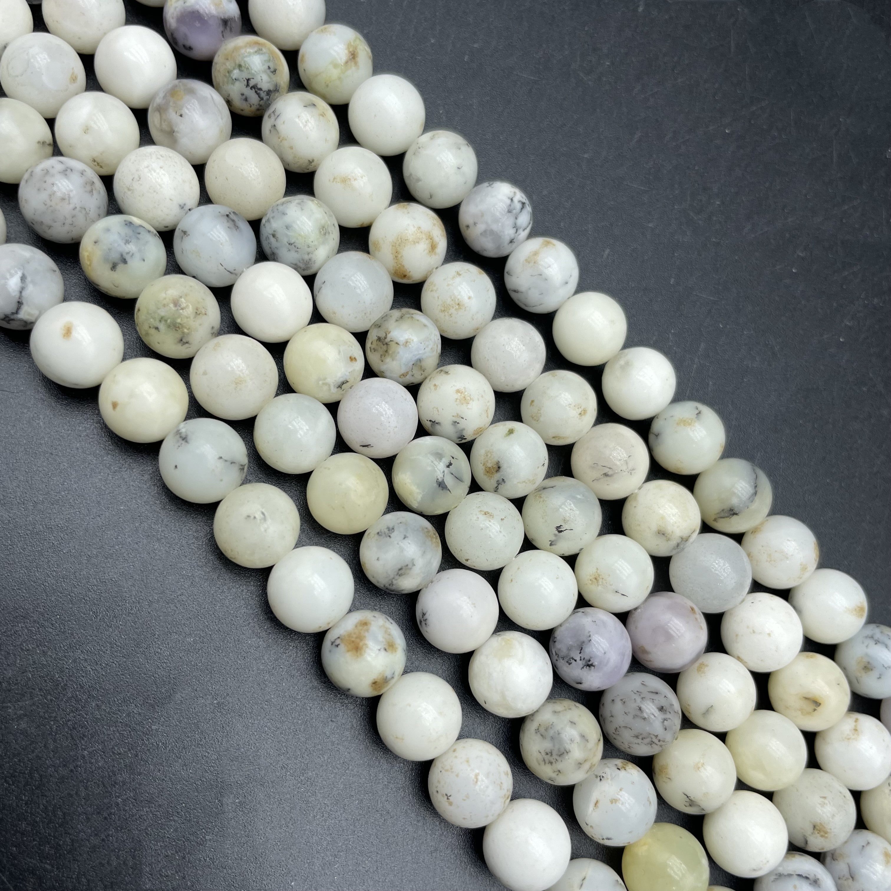 White Opal Beads Strands