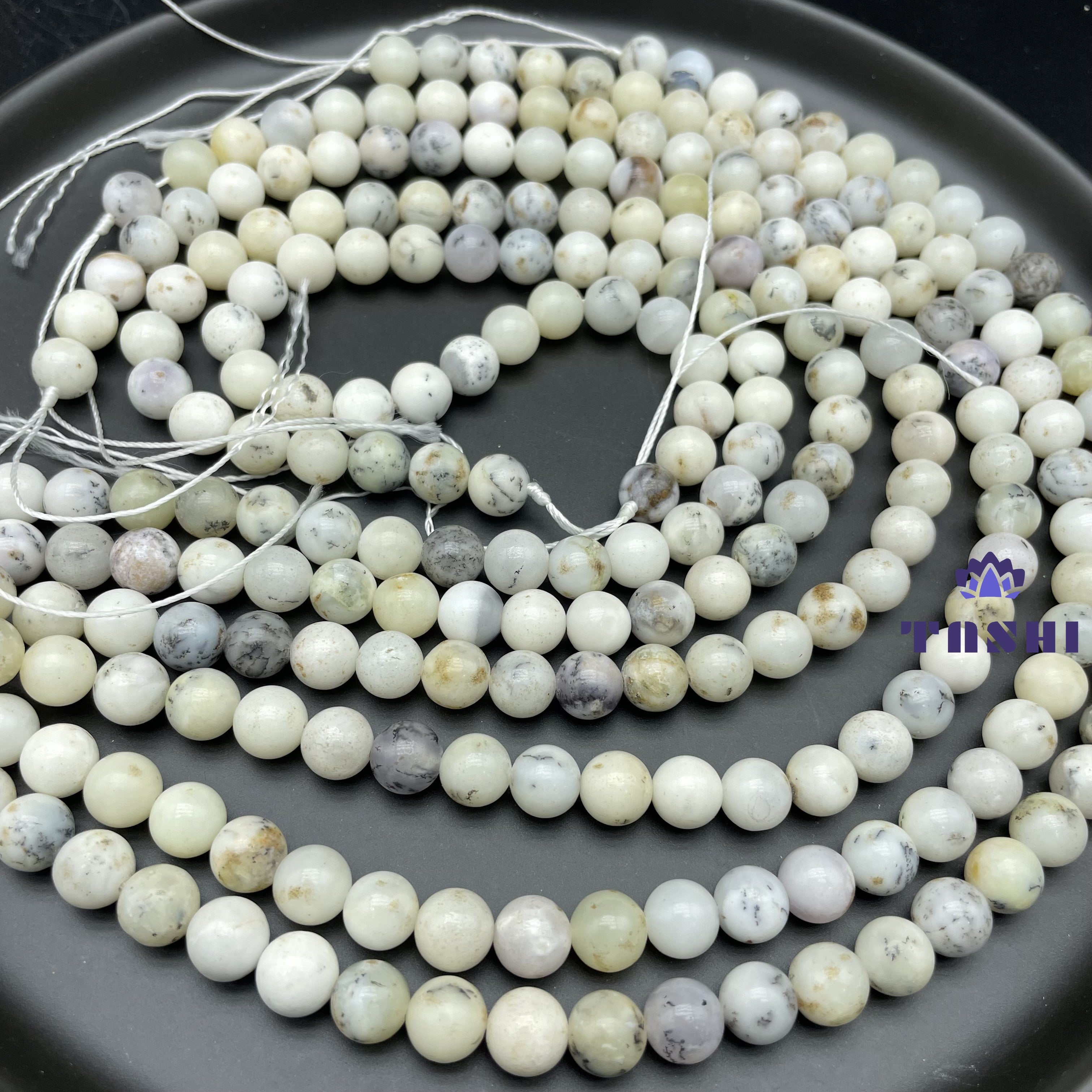 White Opal Beads Strands