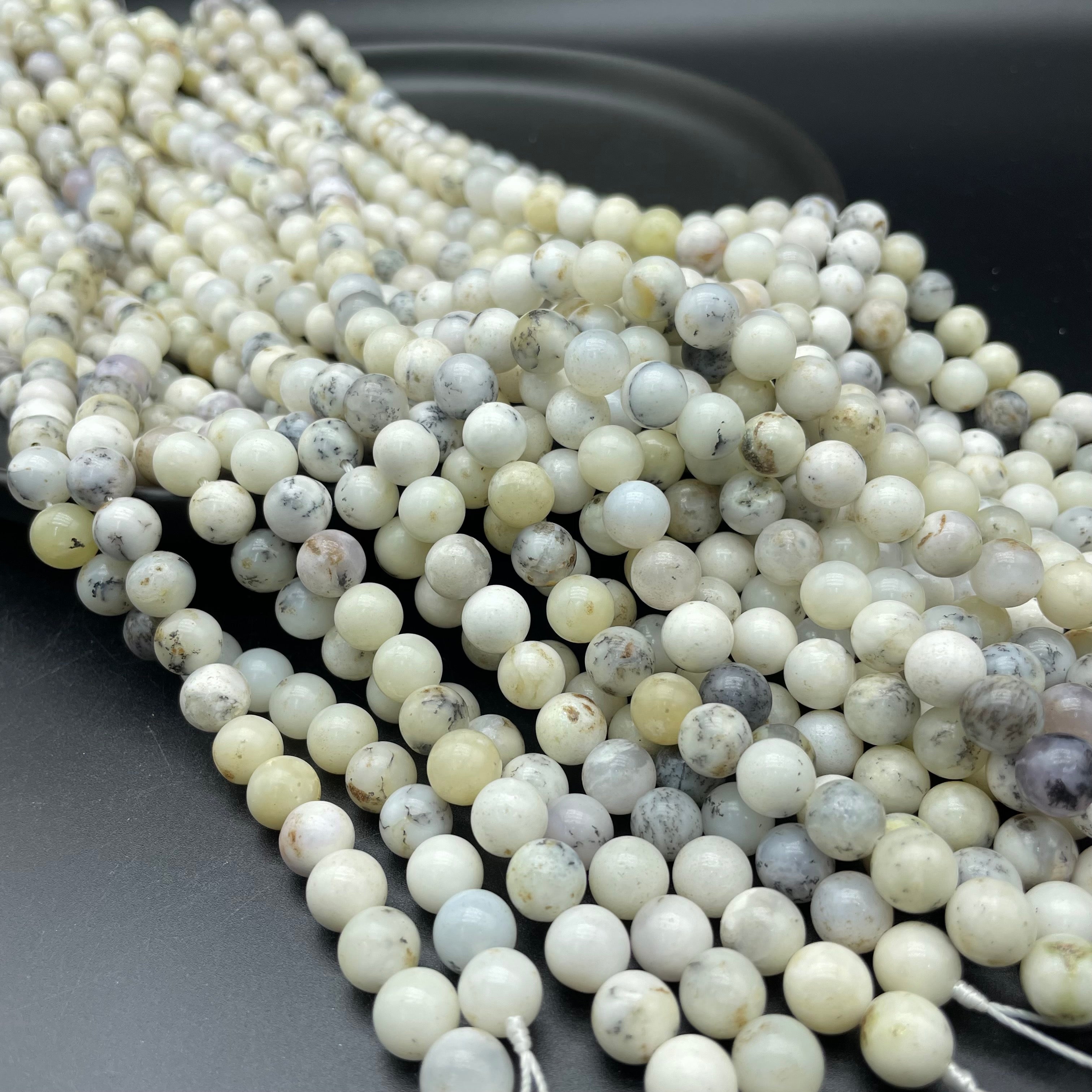 White Opal Beads Strands