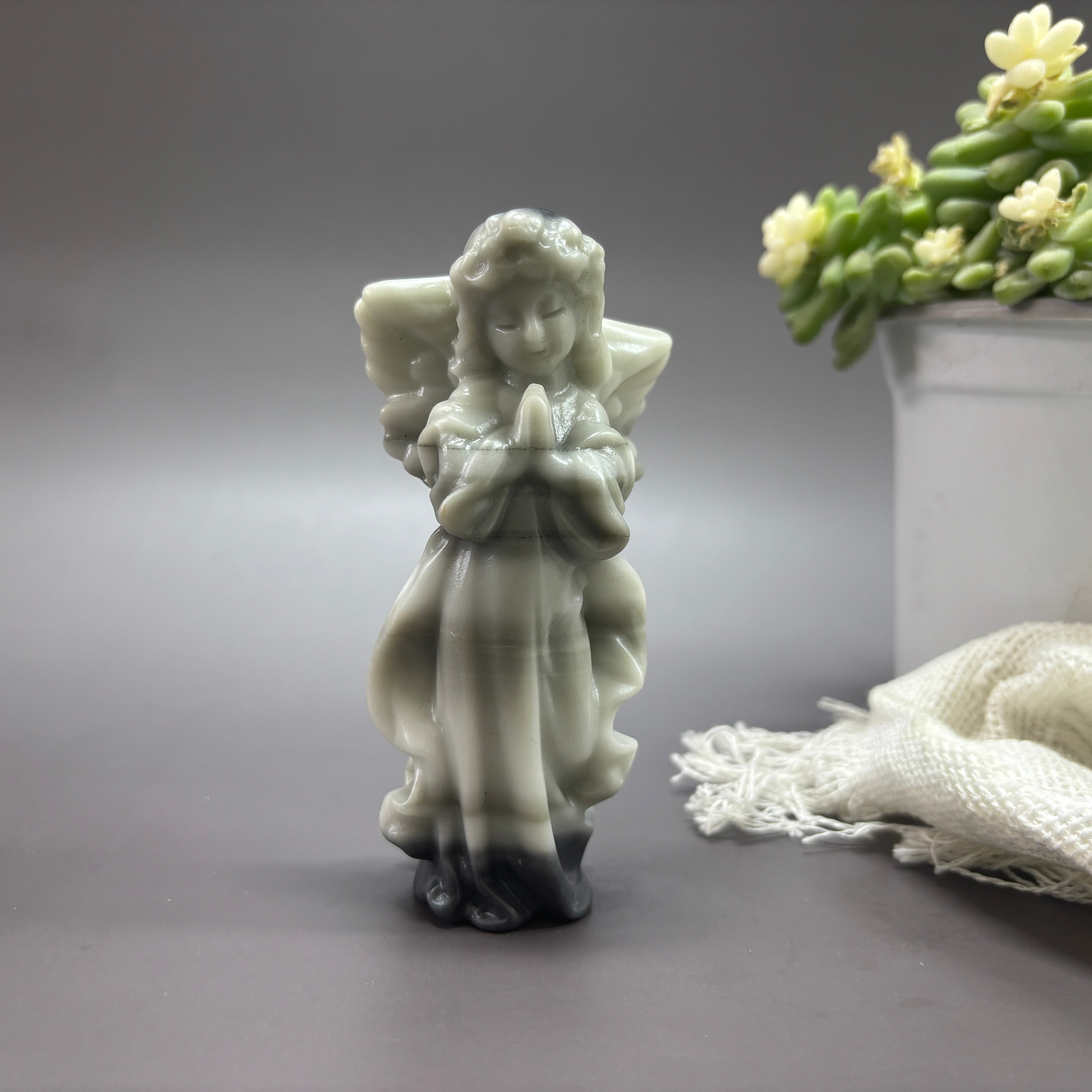 Angel Taiji Jasper Carving
