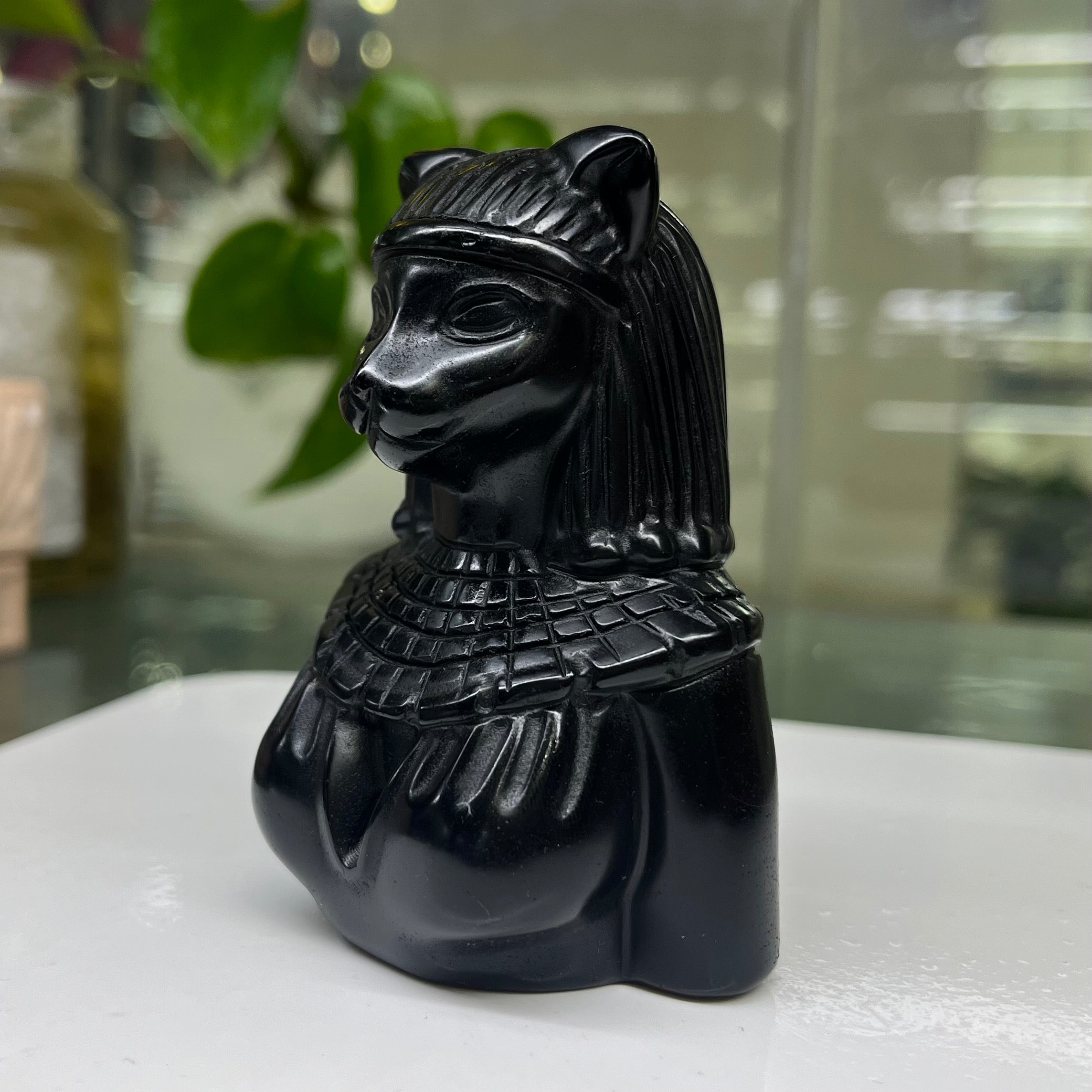 Egyptian Cat Lady Carving