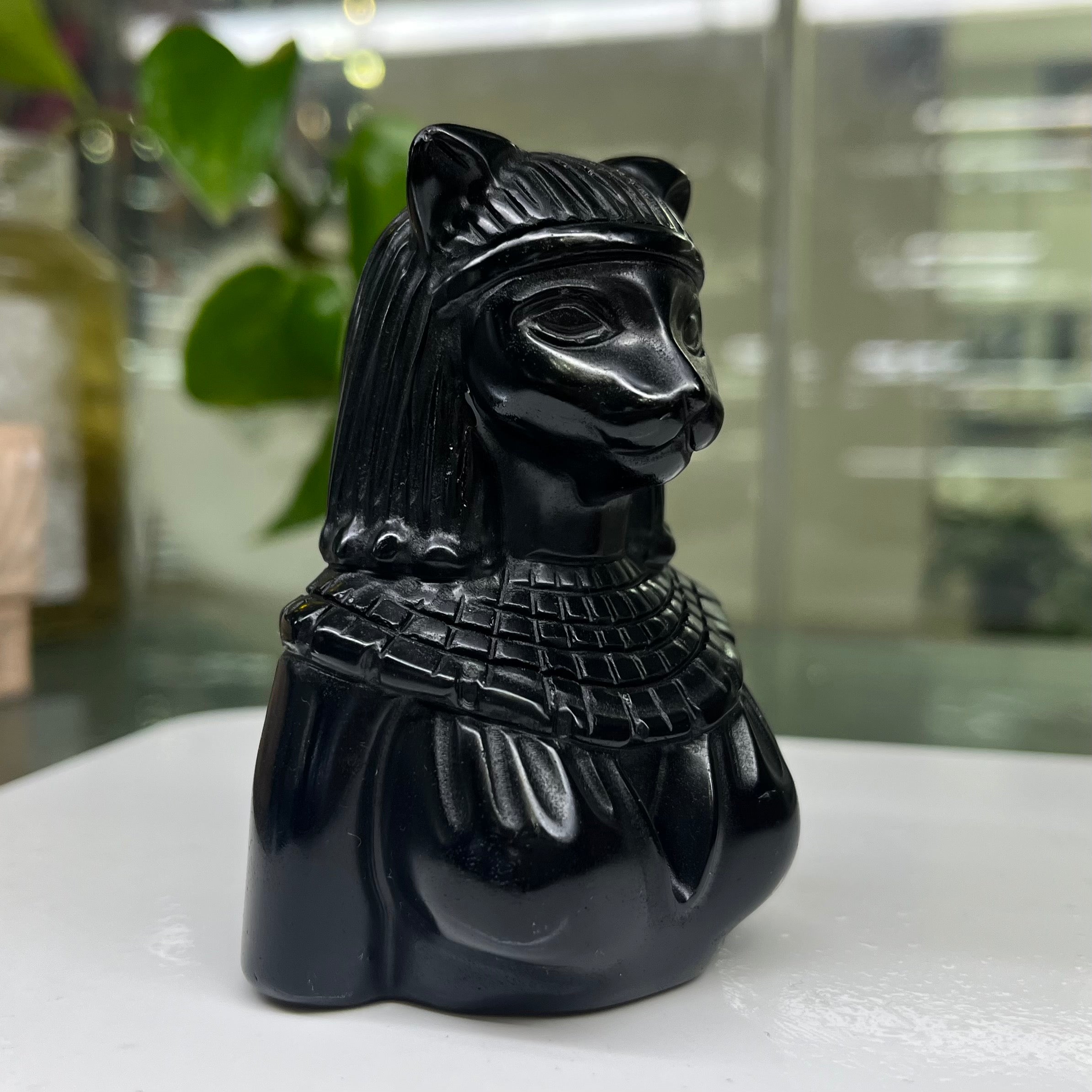 Egyptian Cat Lady Carving