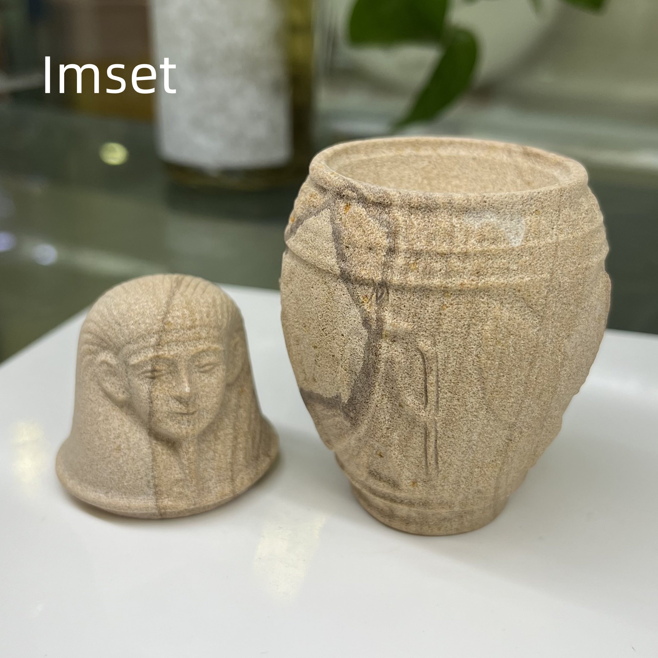 Egyptian Canopic Jars Carving
