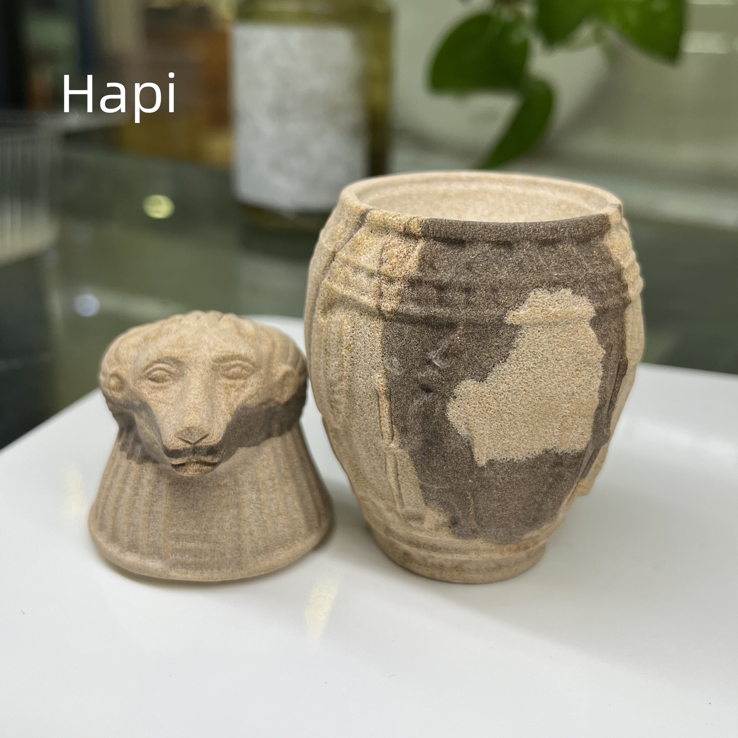 Egyptian Canopic Jars Carving