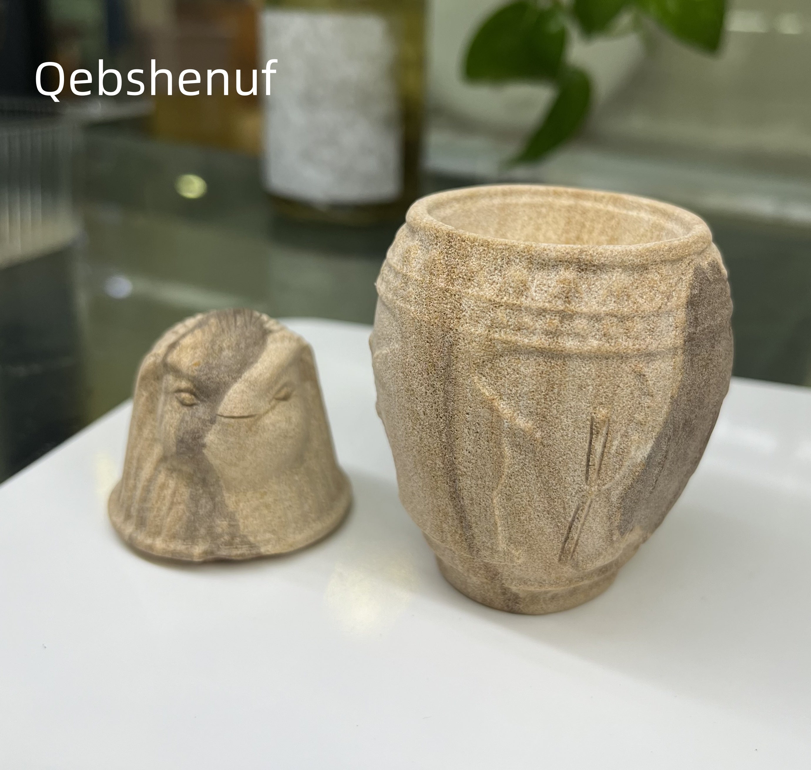 Egyptian Canopic Jars Carving