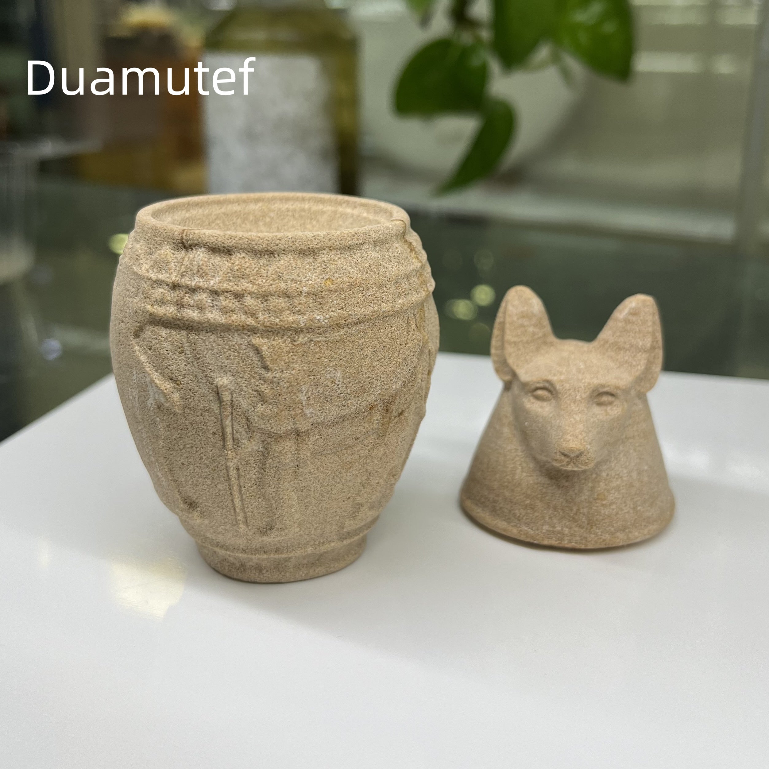 Egyptian Canopic Jars Carving