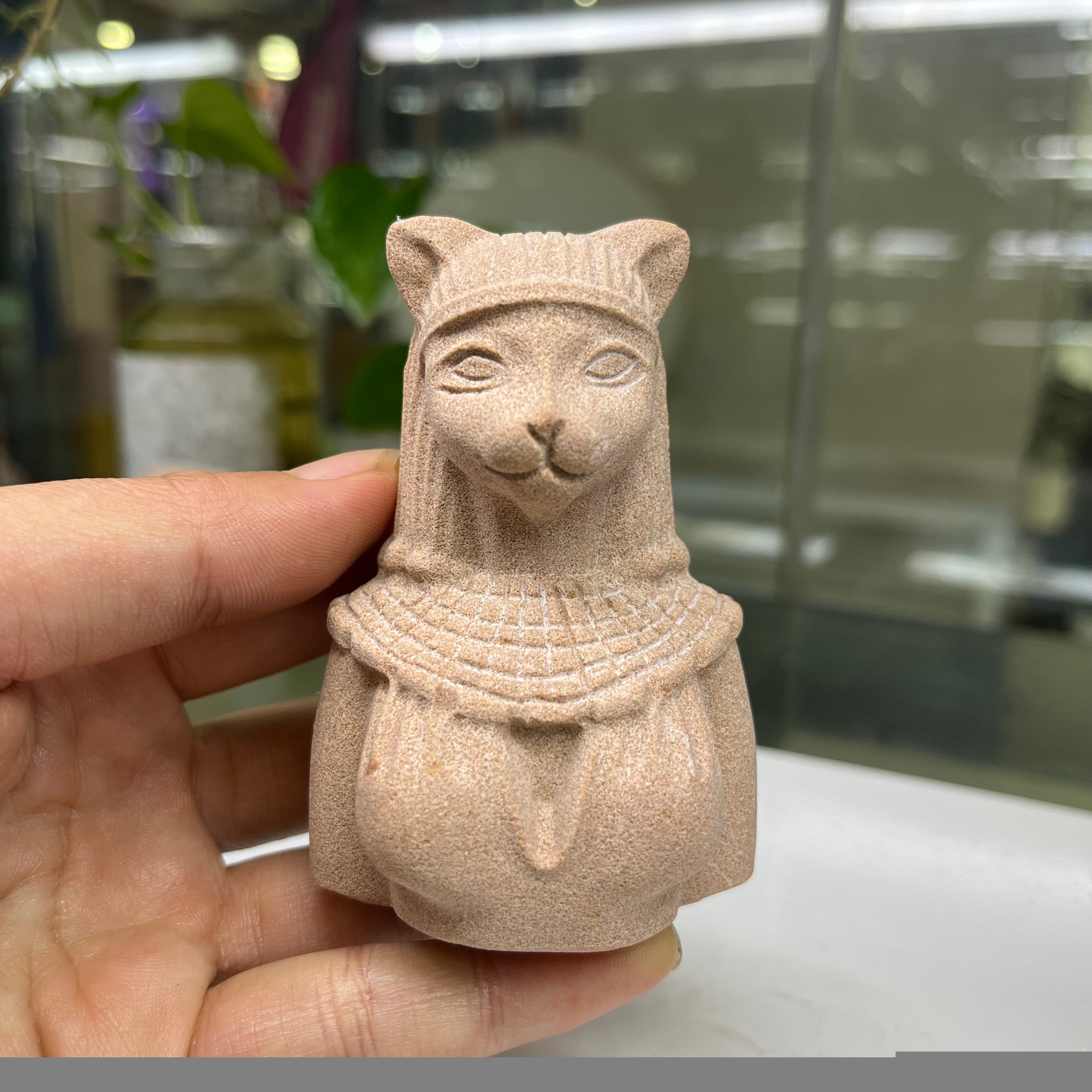 Egyptian Cat Lady Carving