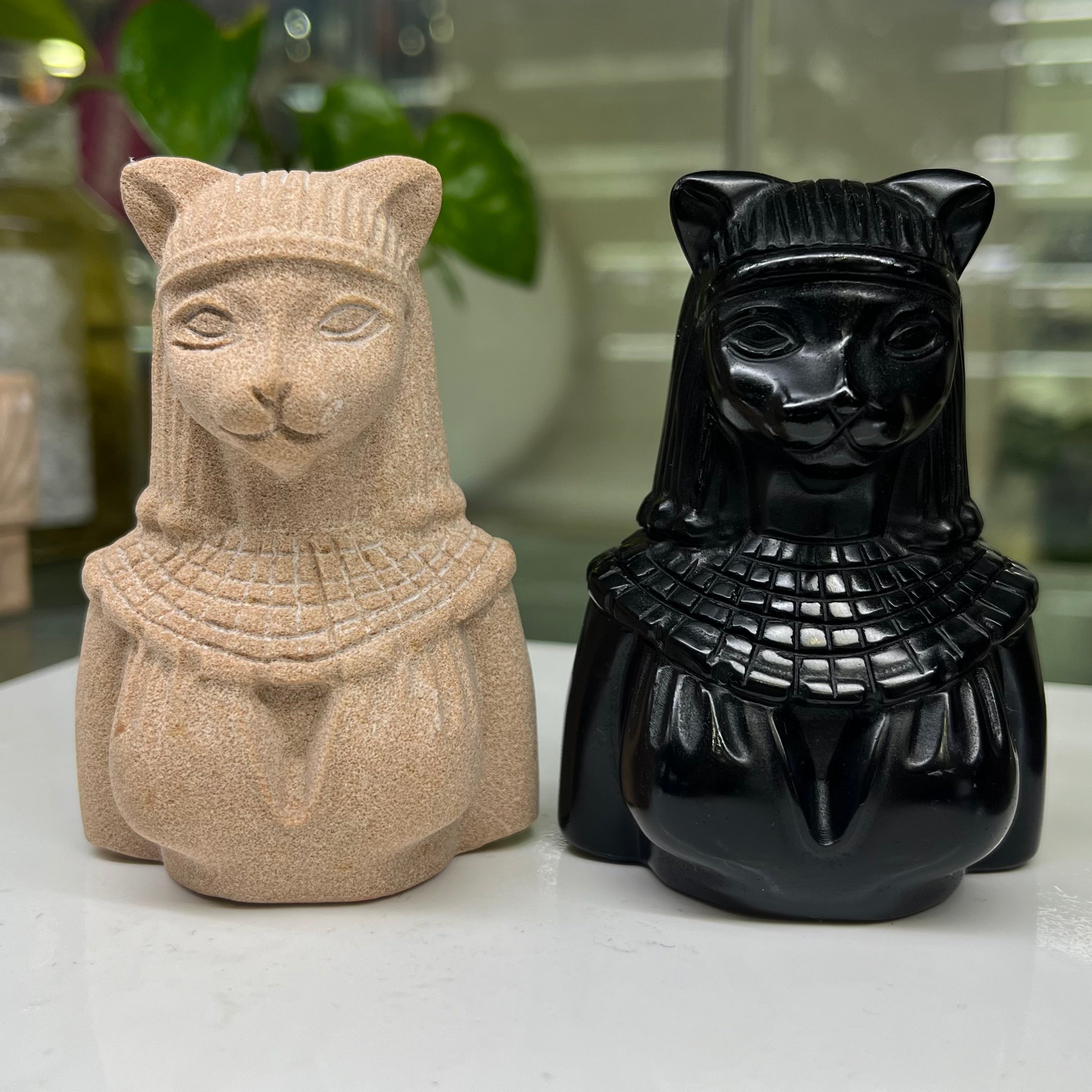 Egyptian Cat Lady Carving
