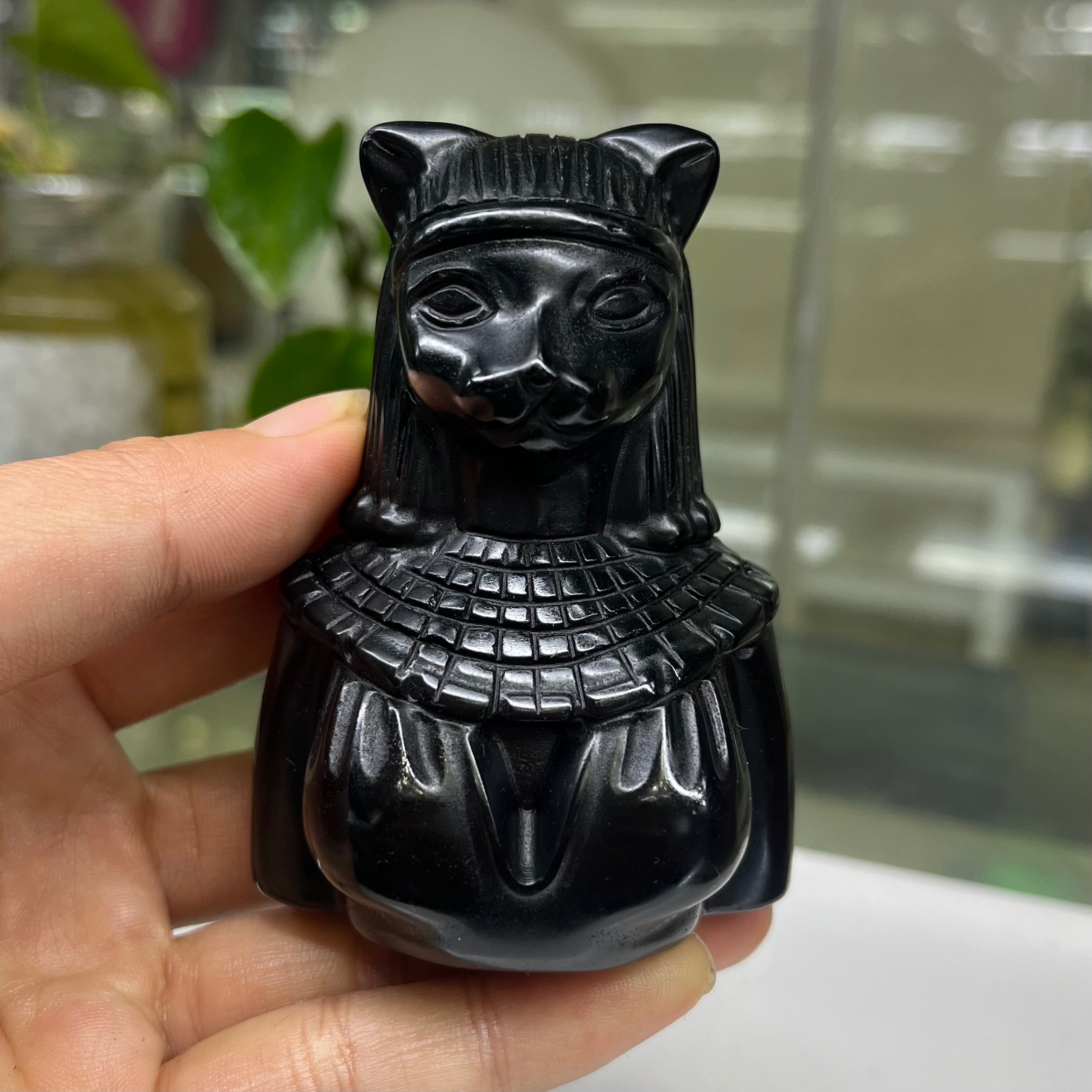 Egyptian Cat Lady Carving