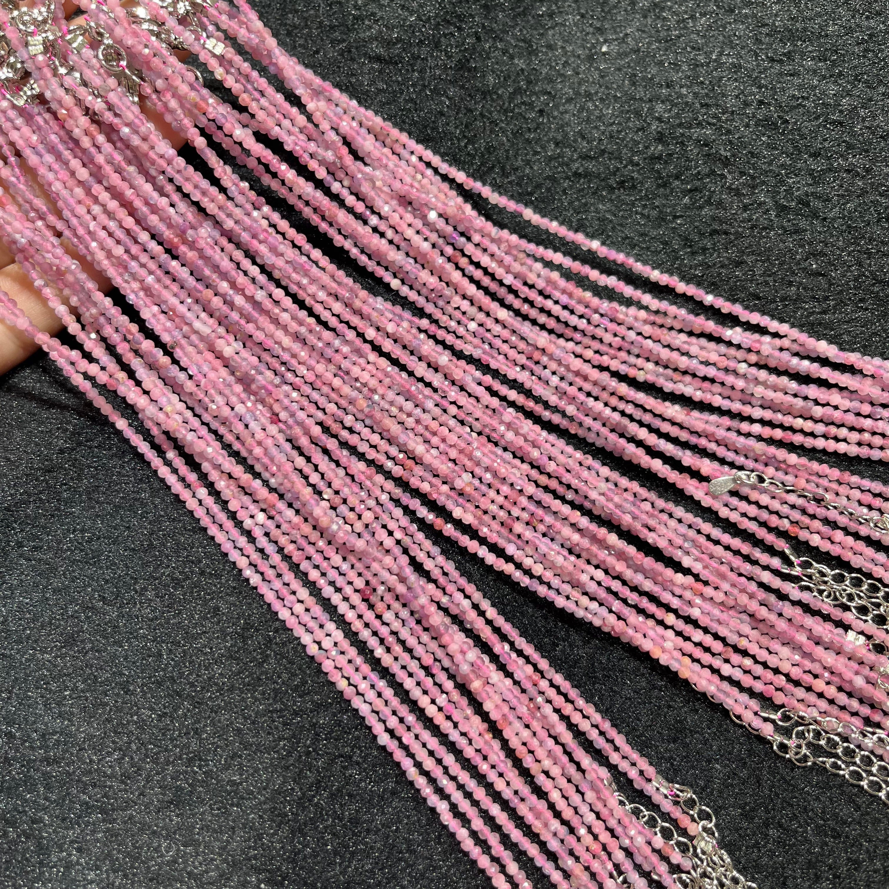 Faceted Pink Tourmaline Anklets