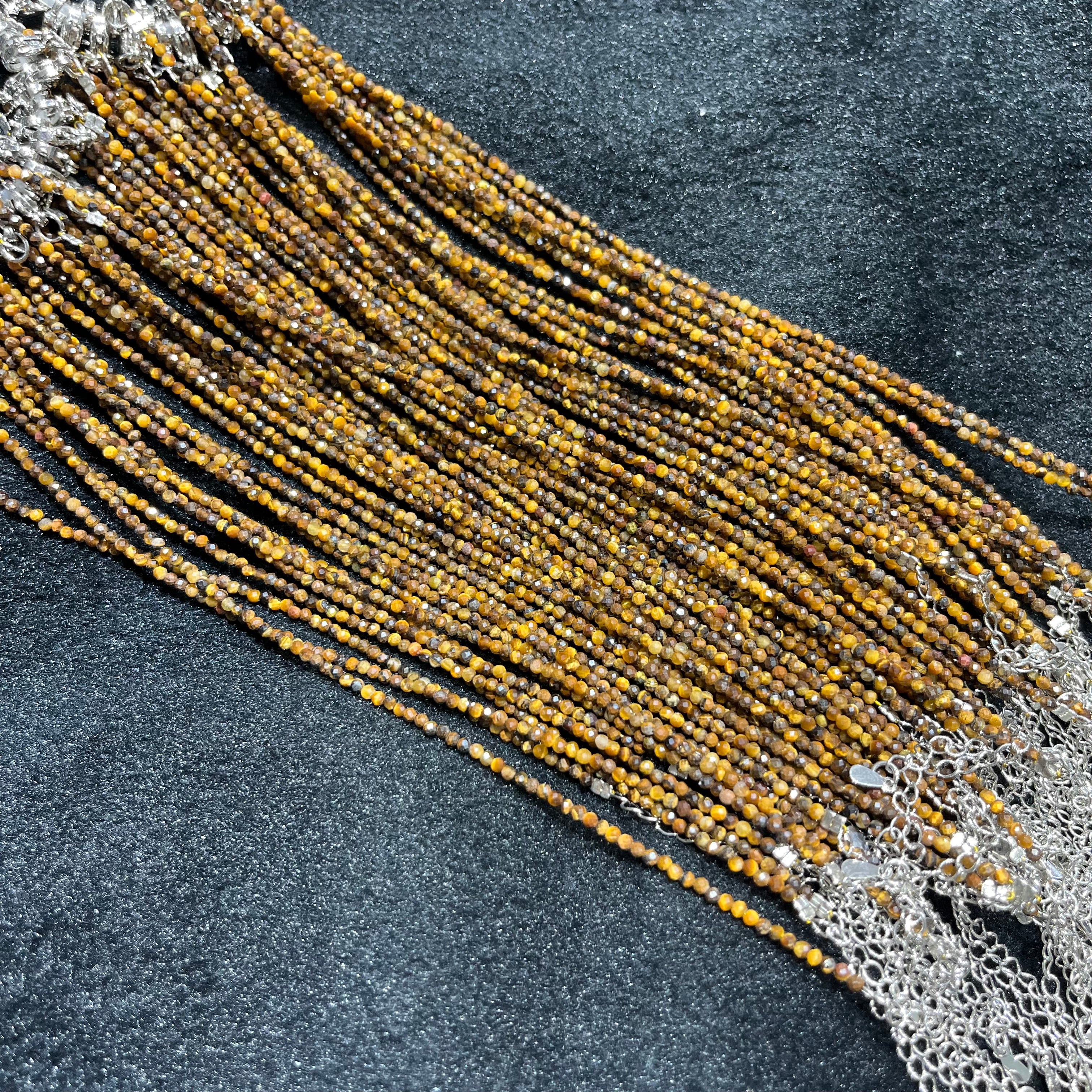 Faceted Tiger Eye Anklets