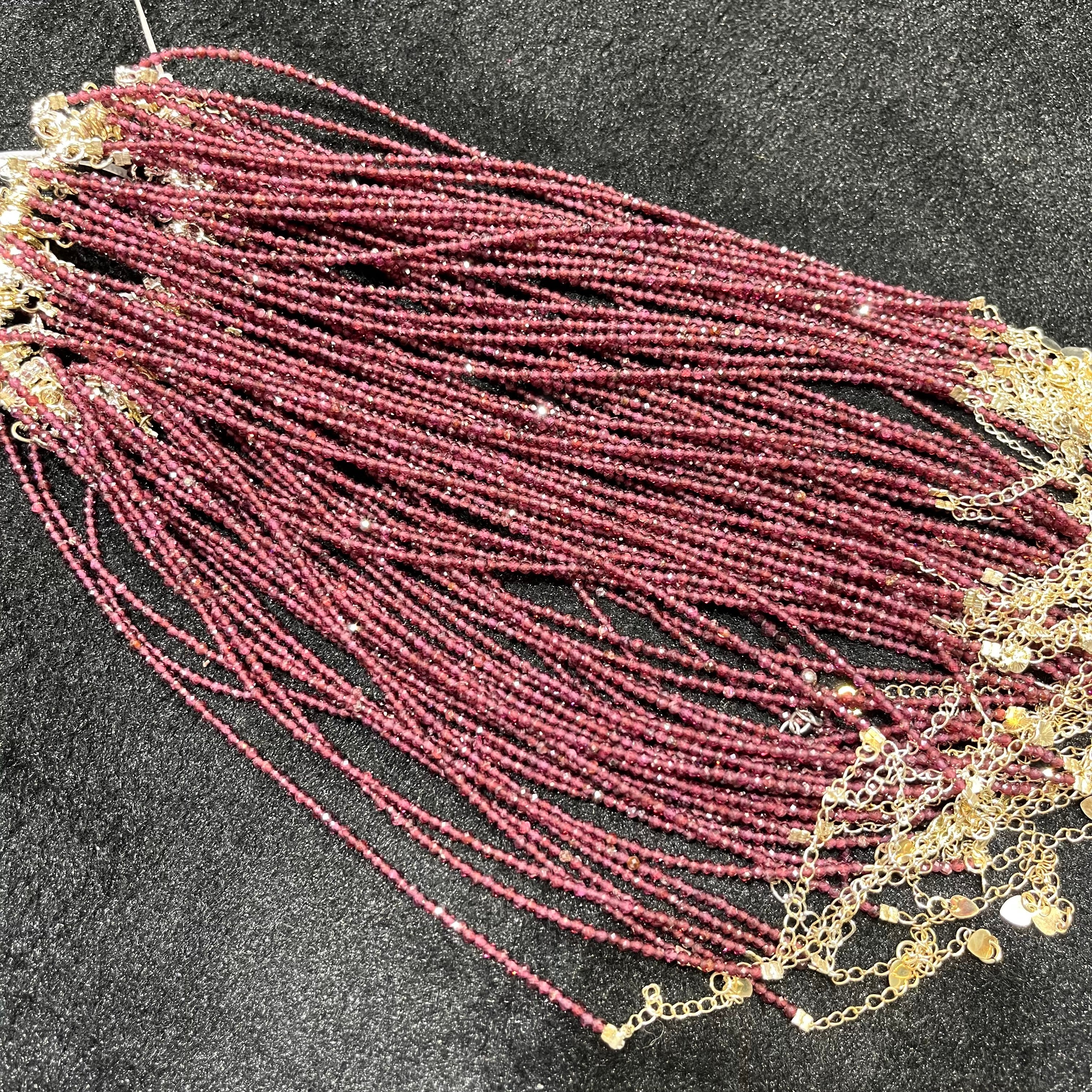 Faceted Garnet Anklets
