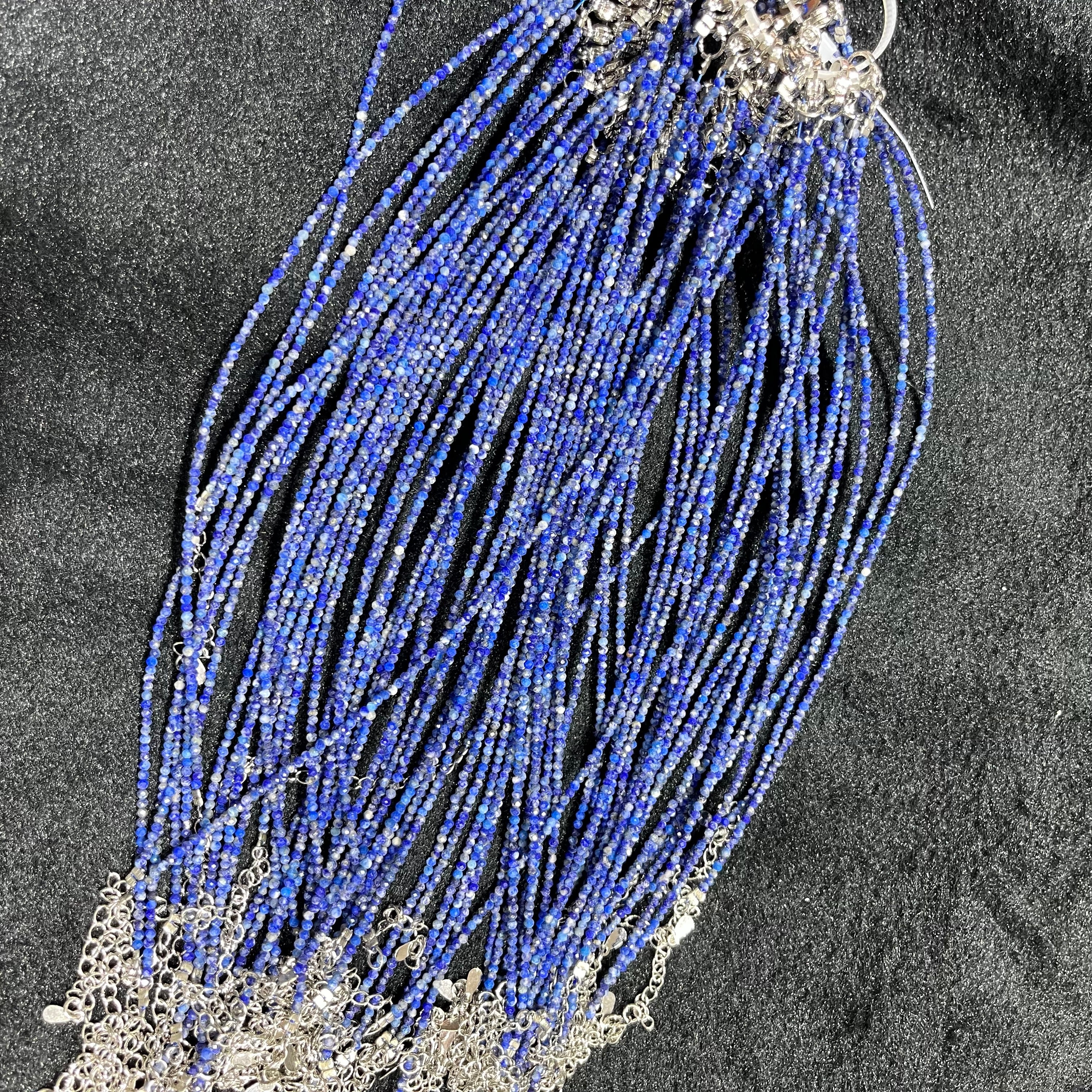 Faceted Lapis Lazuli Anklets