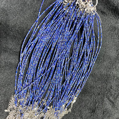 Faceted Lapis Lazuli Anklets