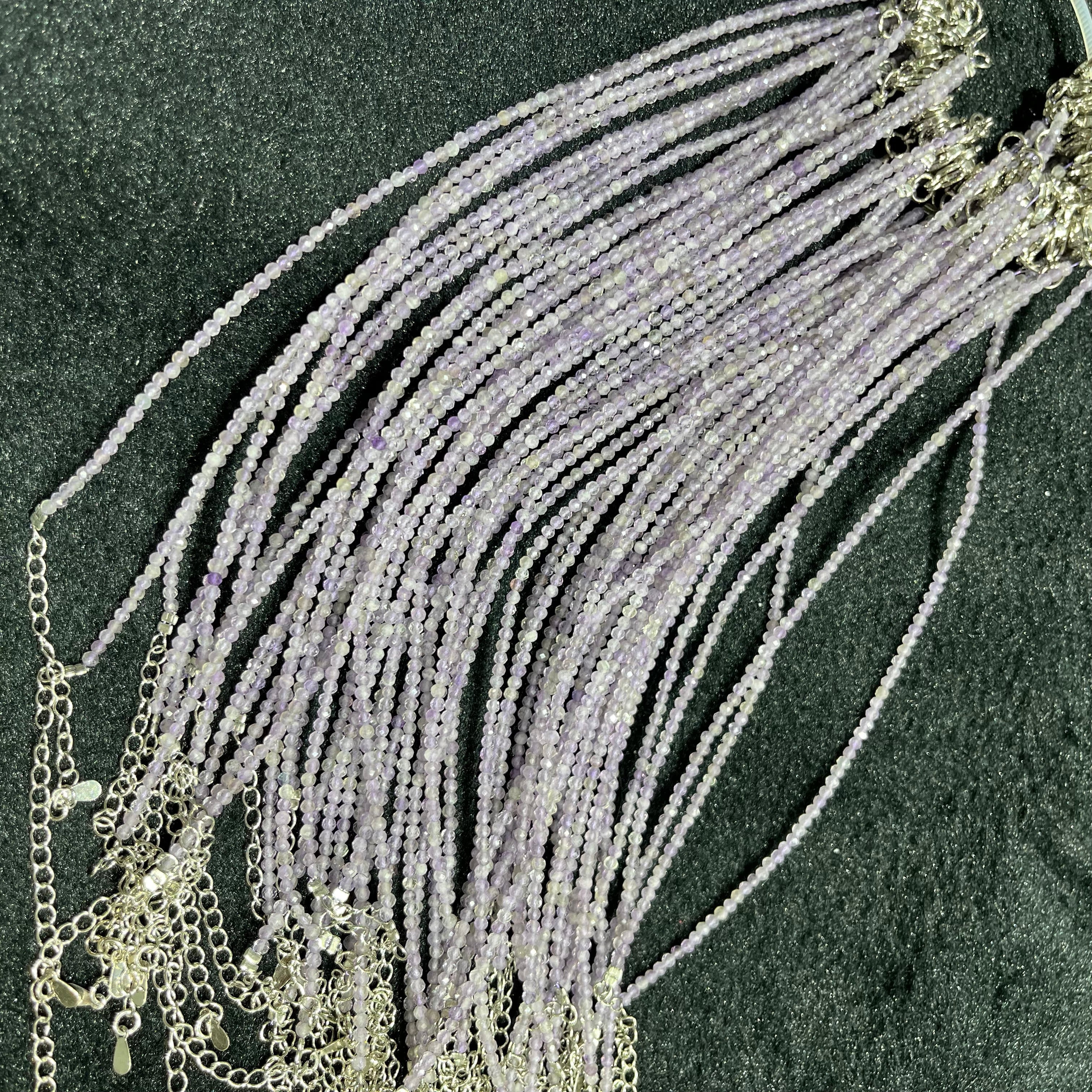 Faceted Light Amethyst Anklets