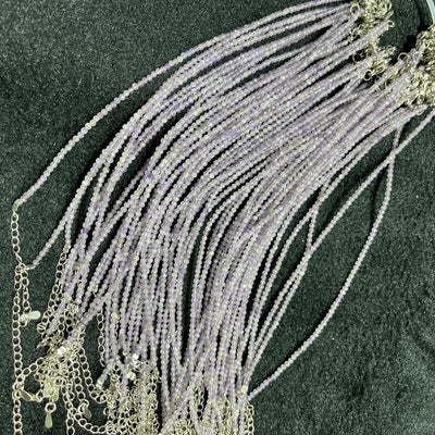 Faceted Light Amethyst Anklets