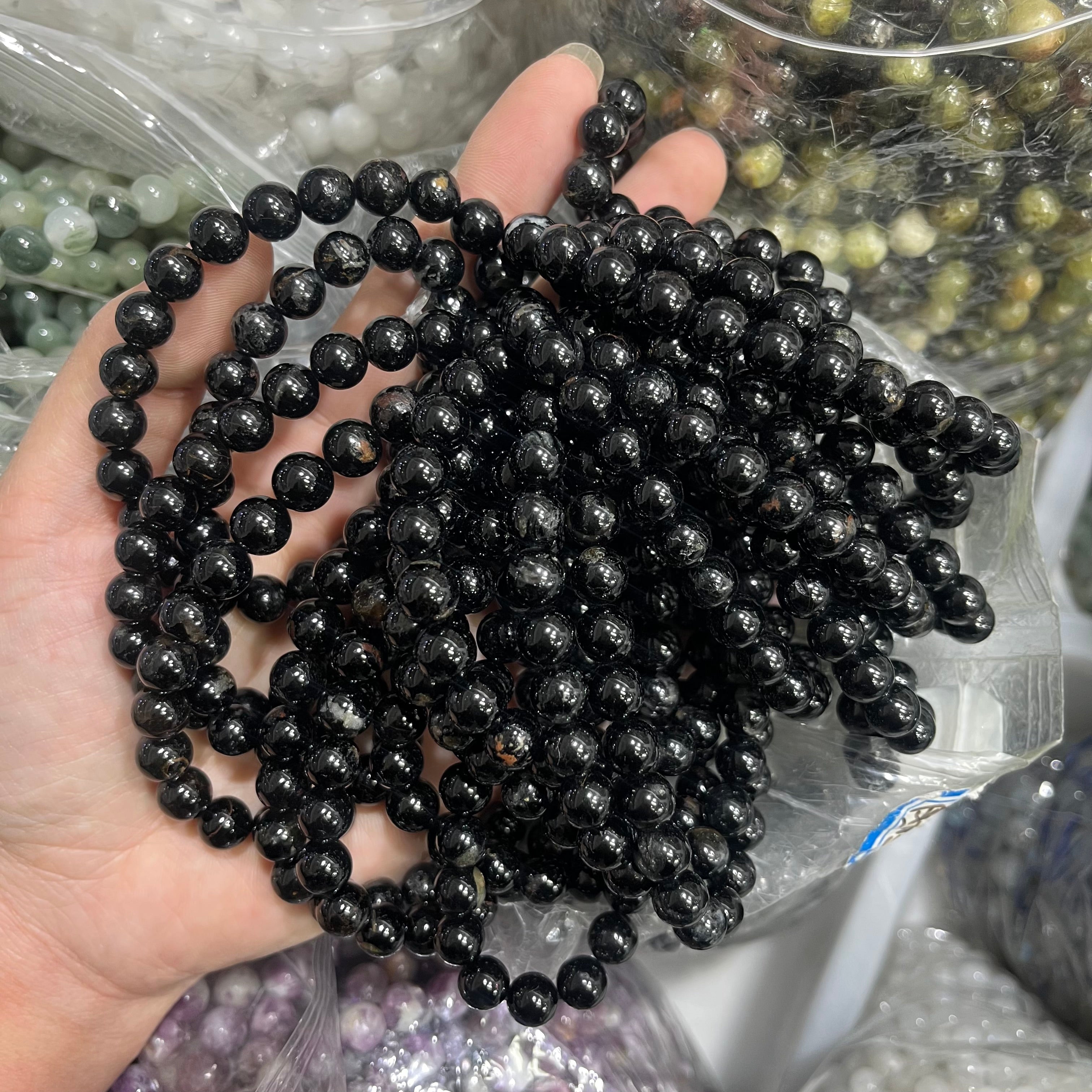 Rainbow Sheen Obsidian Bracelets