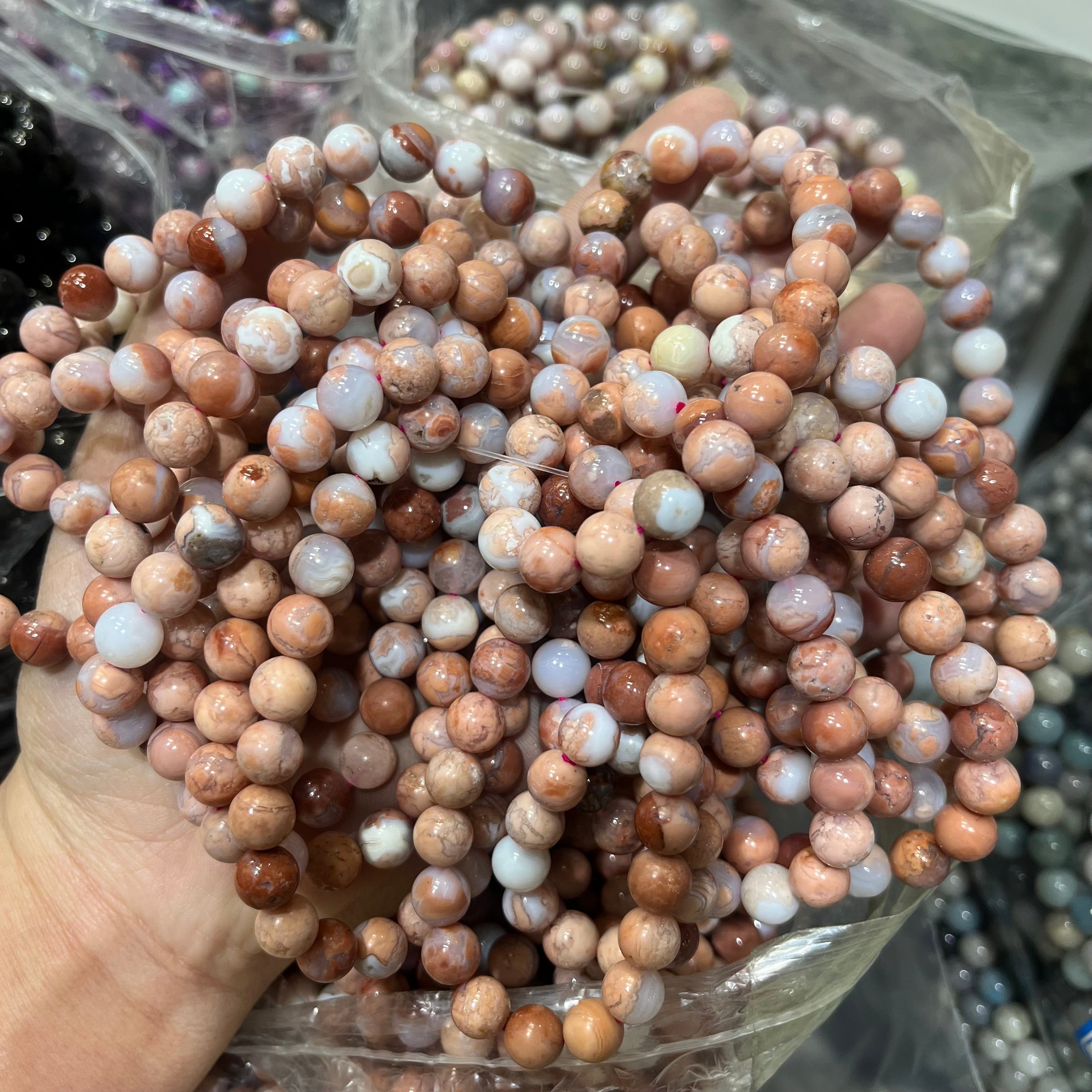 Pink Agate Bracelets