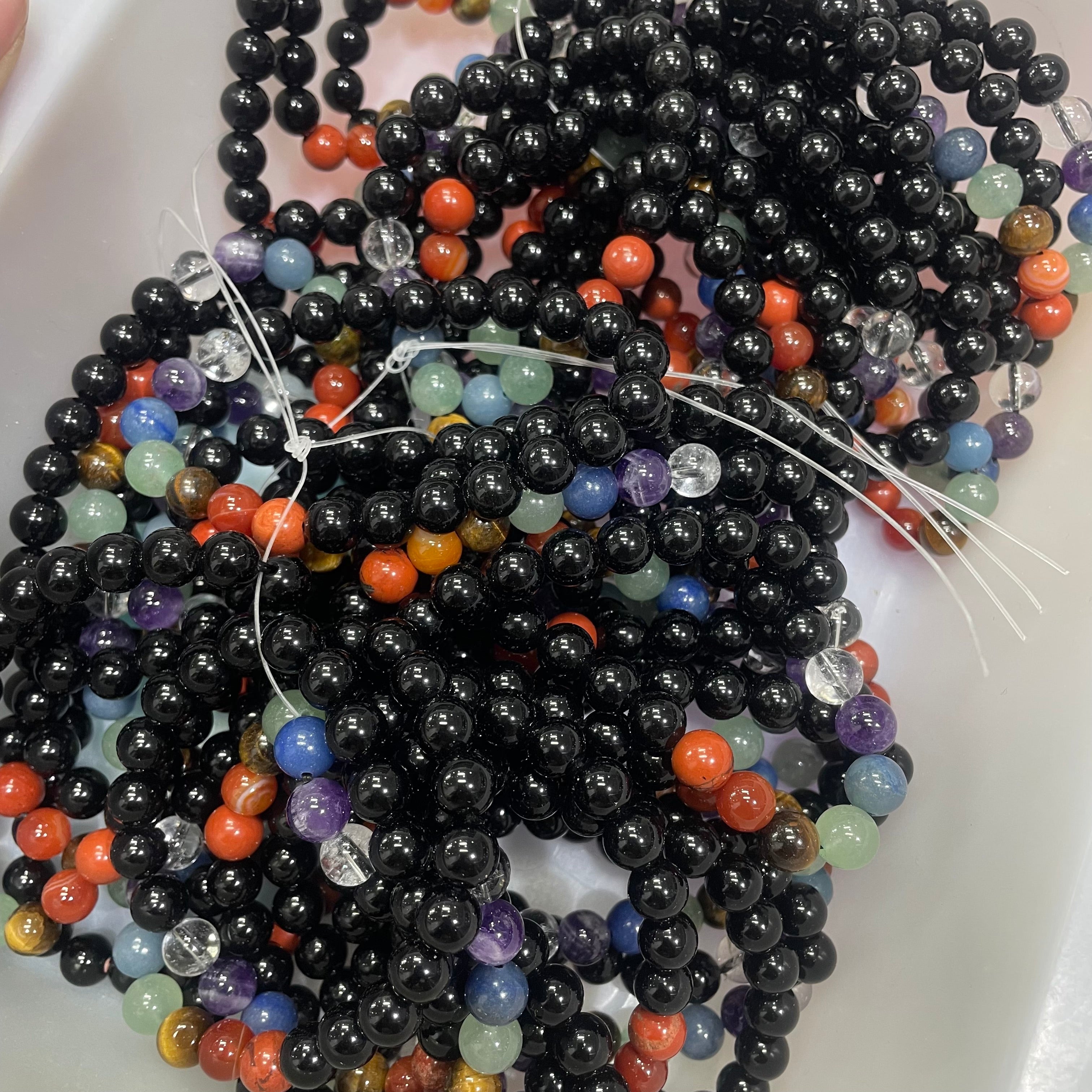 Obsidian Chakra Bracelets