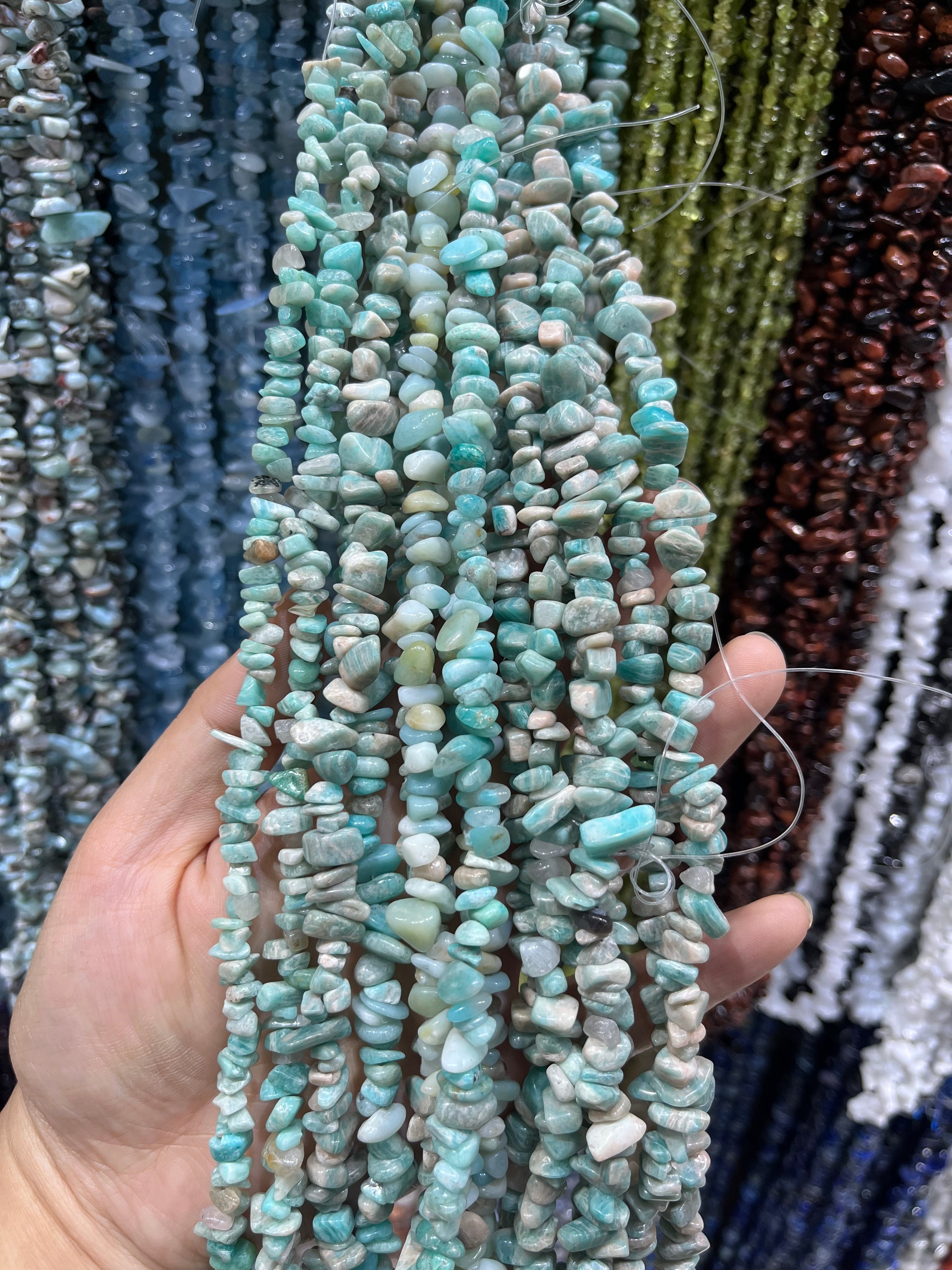 amazonite chips beads strand