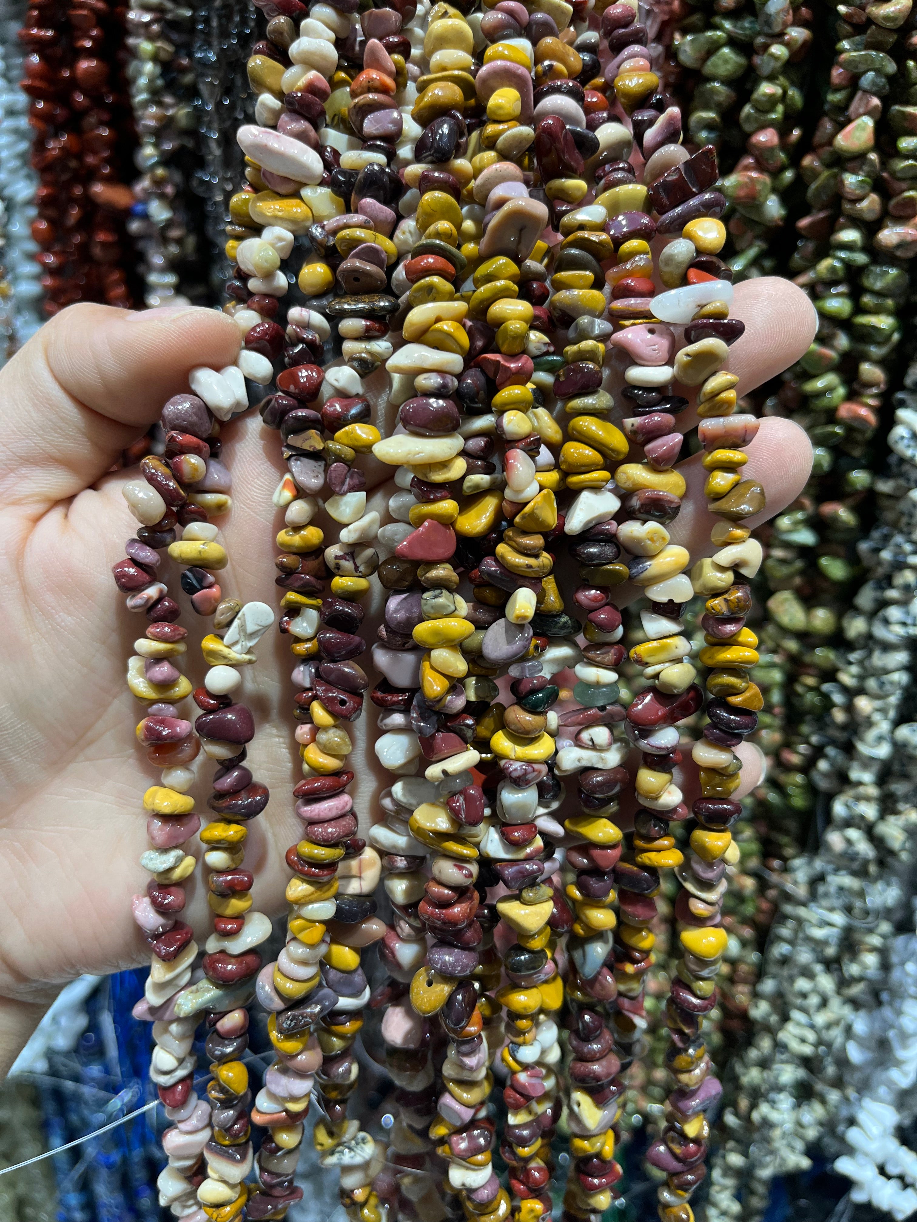 mookite chips beads strand