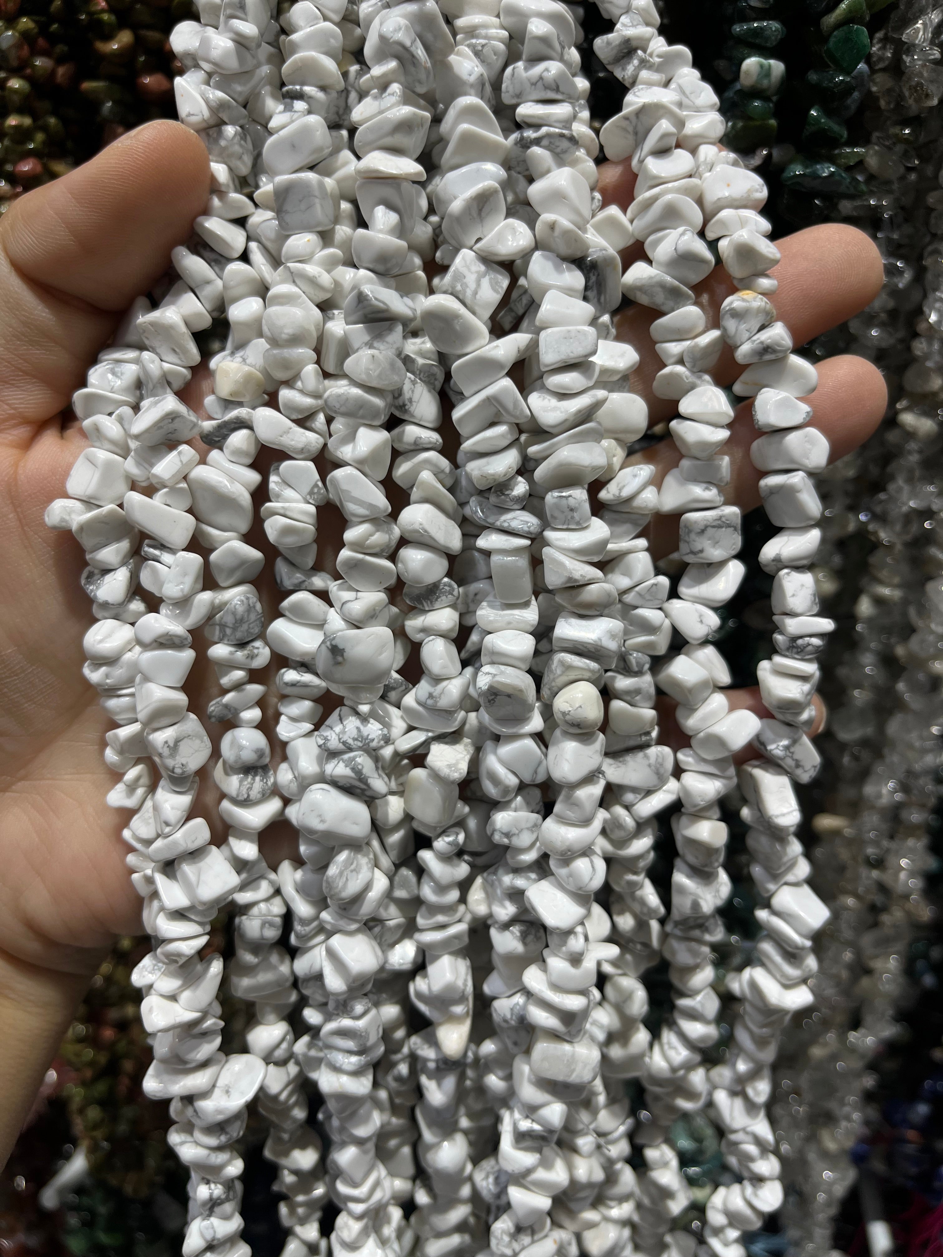 howlite chips beads strand