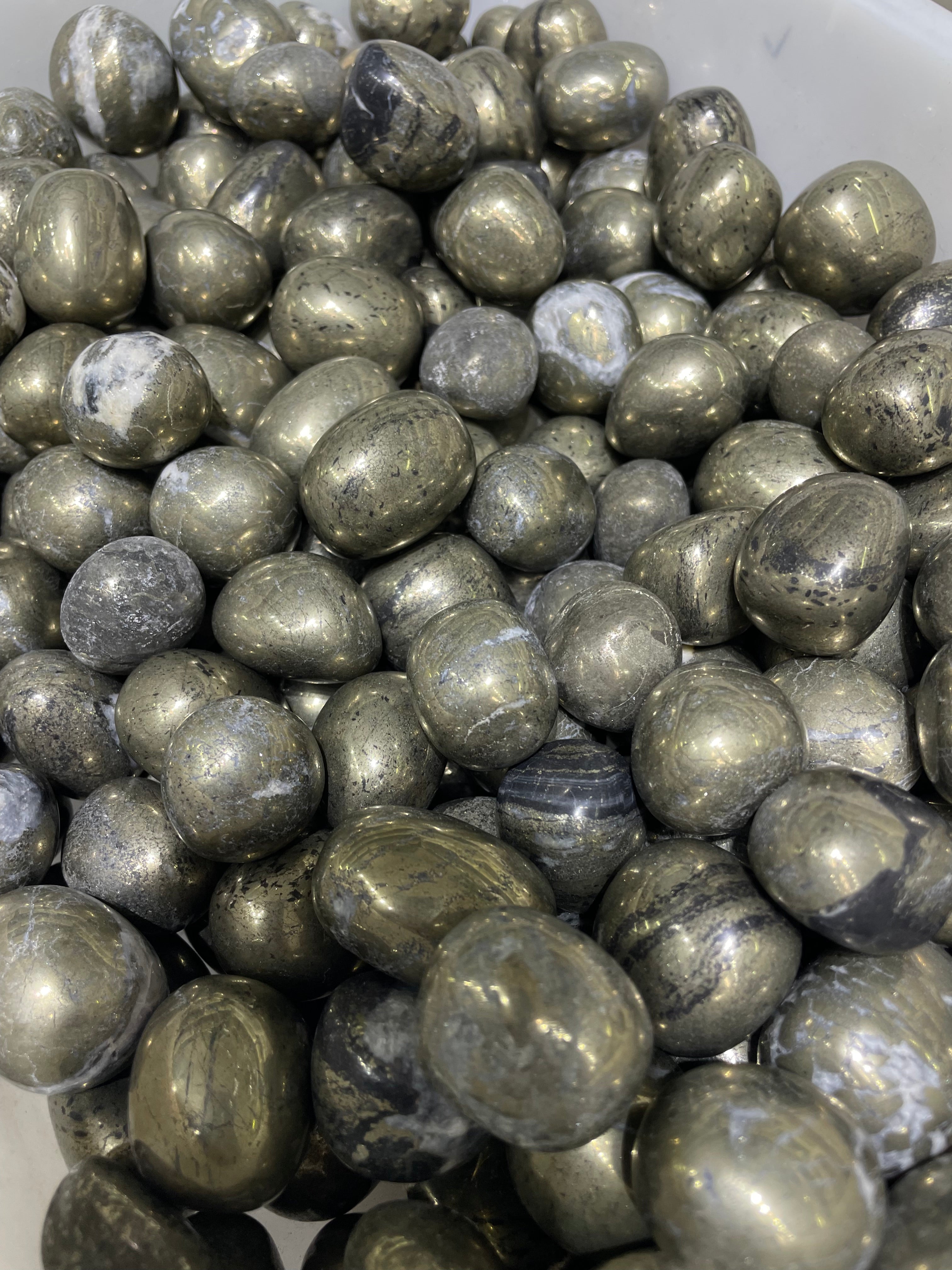 Pyrite tumbles