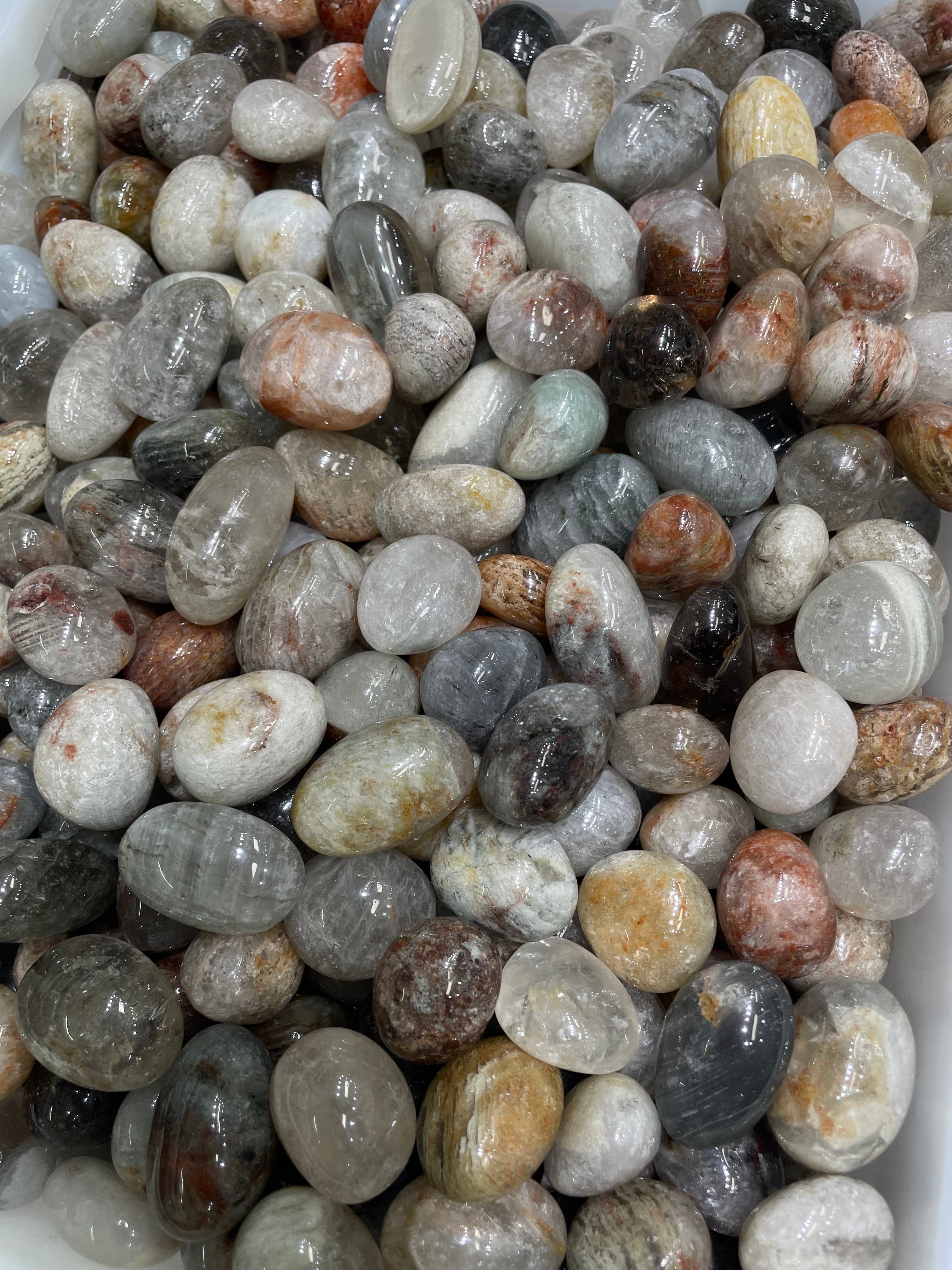 Garden quartz tumbles