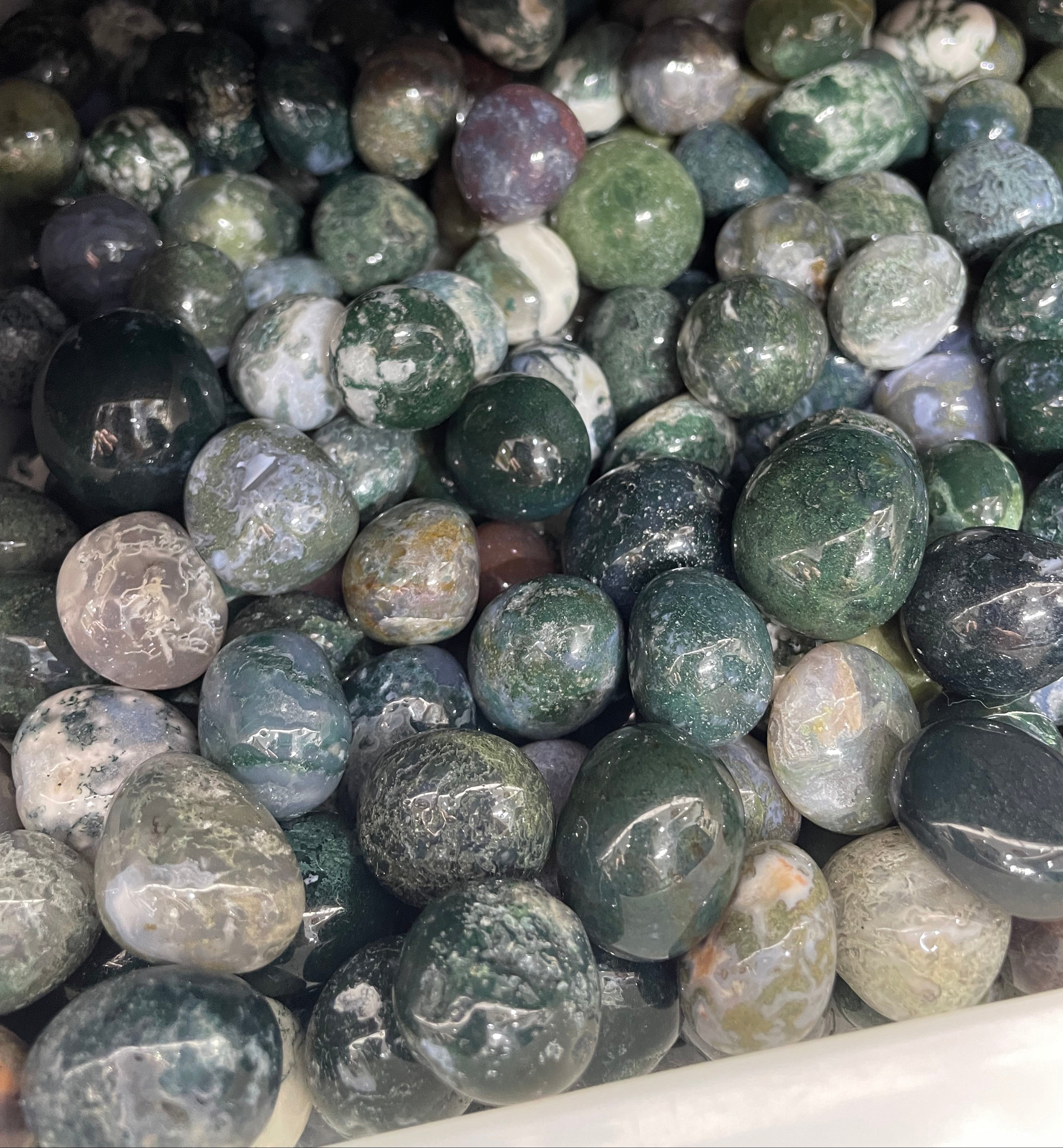 moss agate tumbles