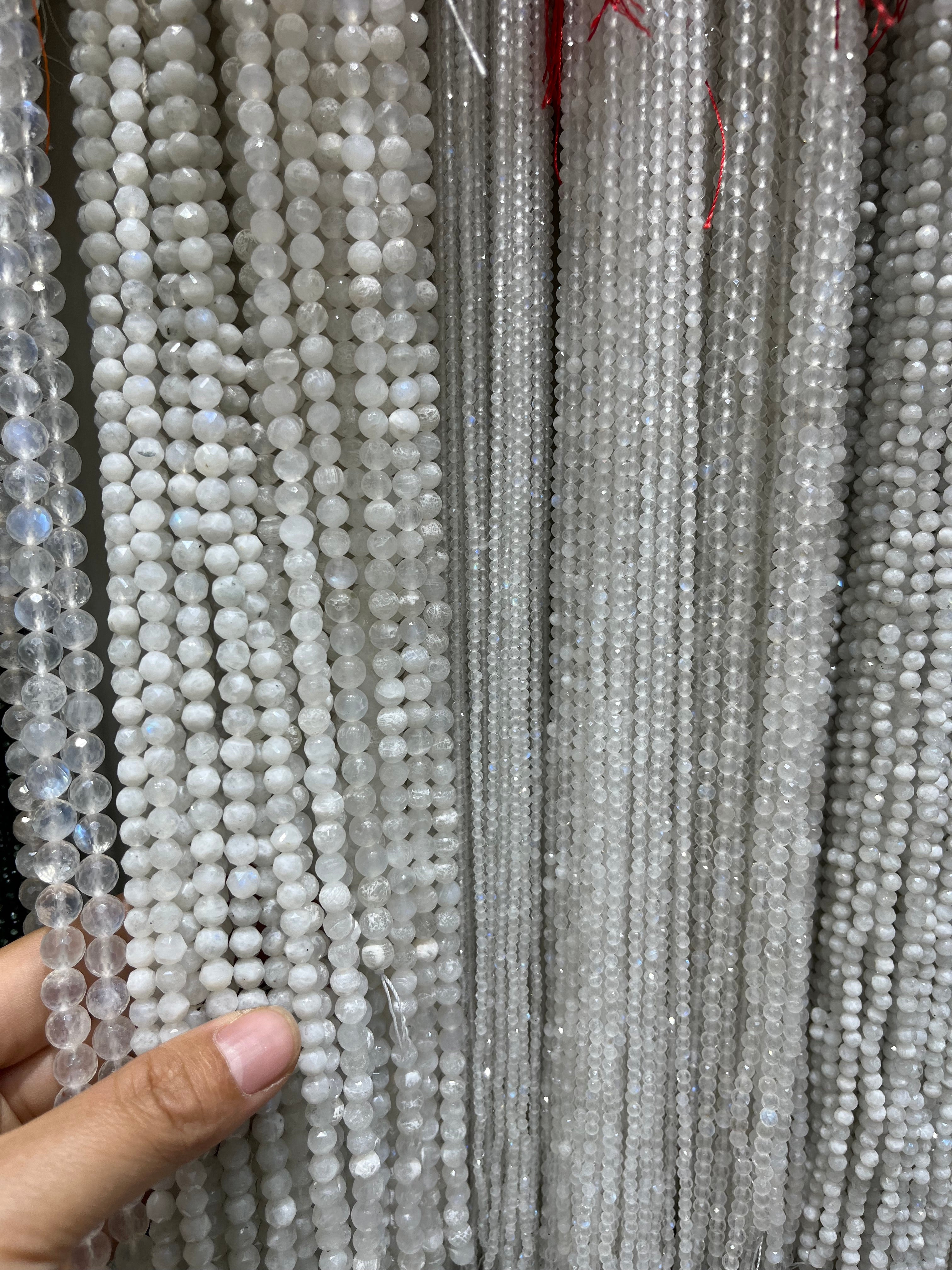 faceted moonstone beads strands