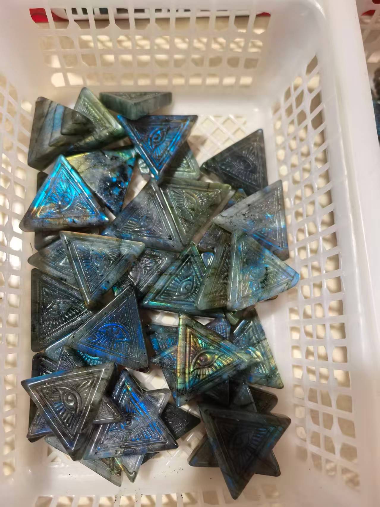 Labradorite flat carving
