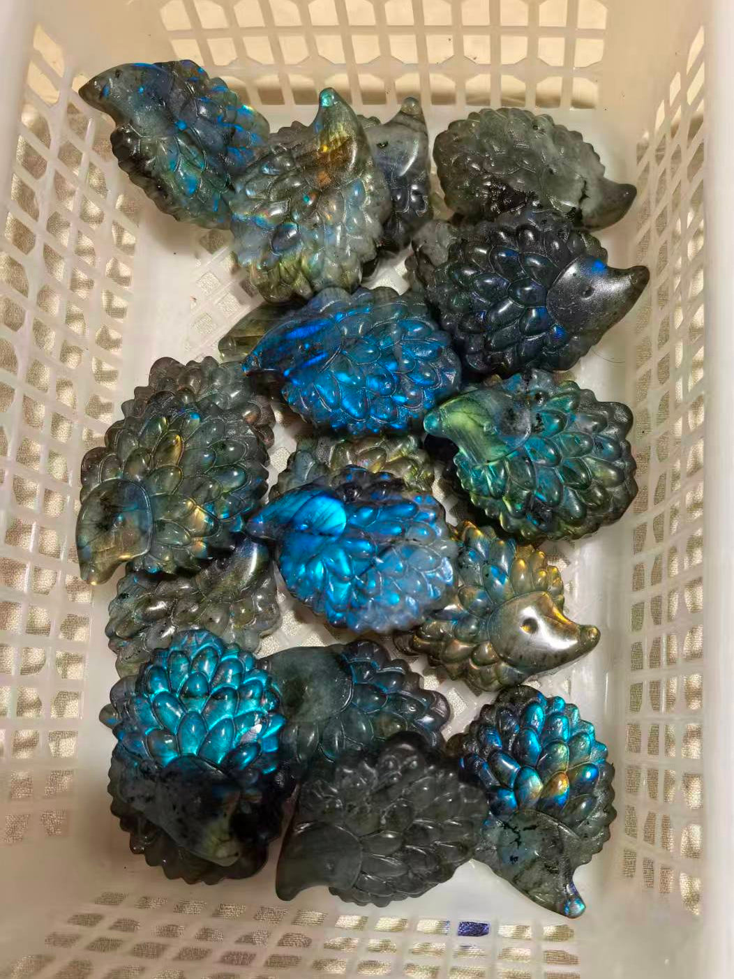 Labradorite flat carving