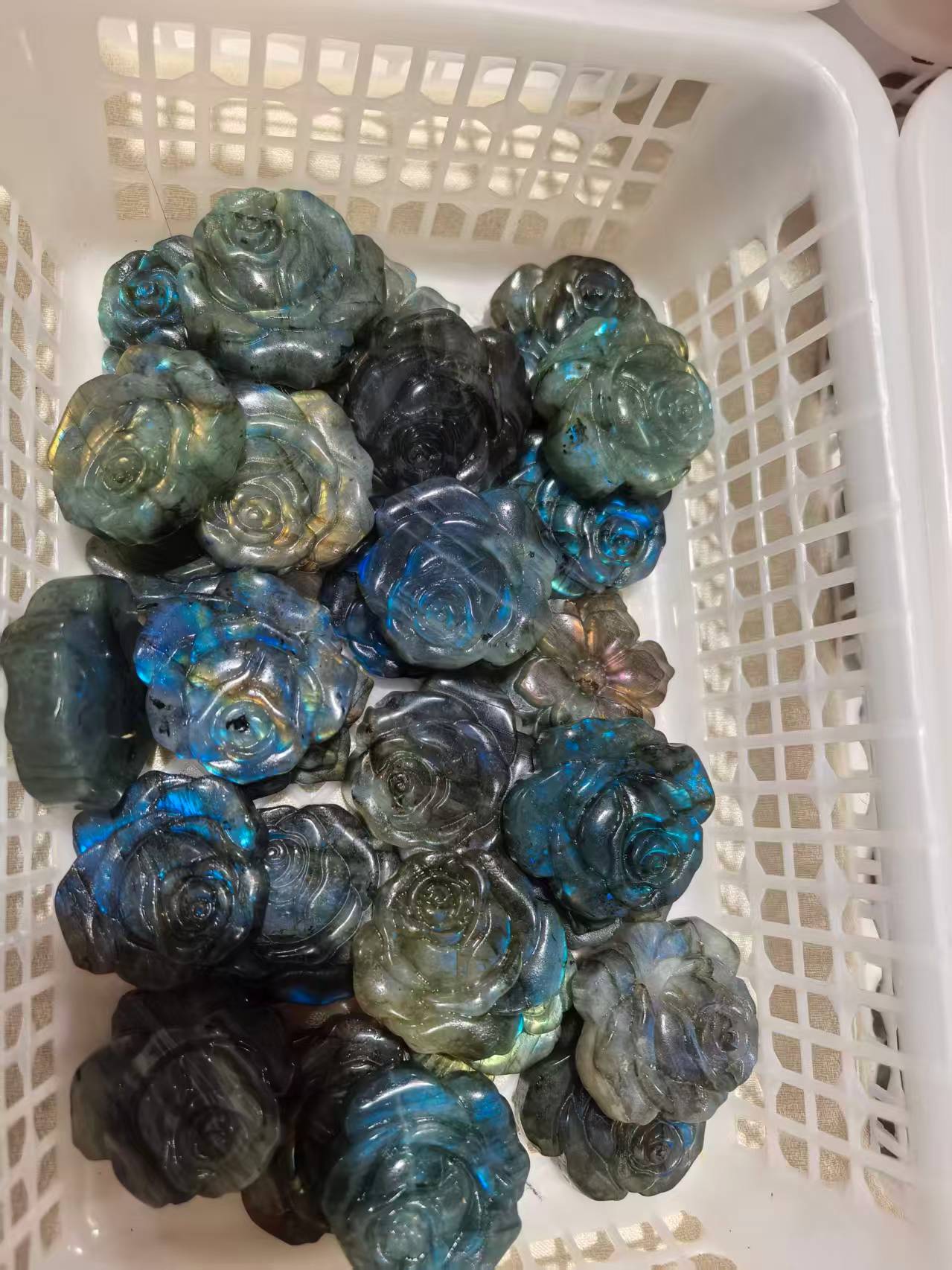 Labradorite flat carving