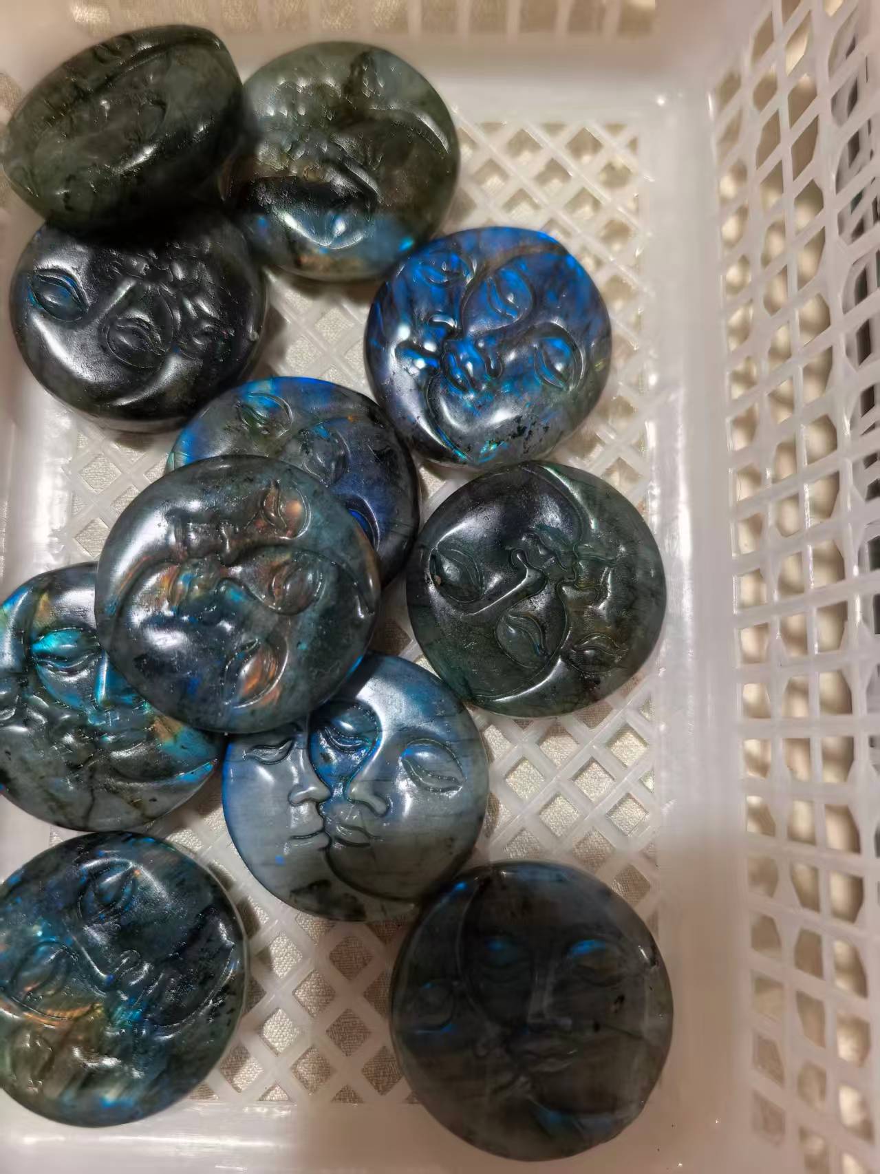 Labradorite flat carving