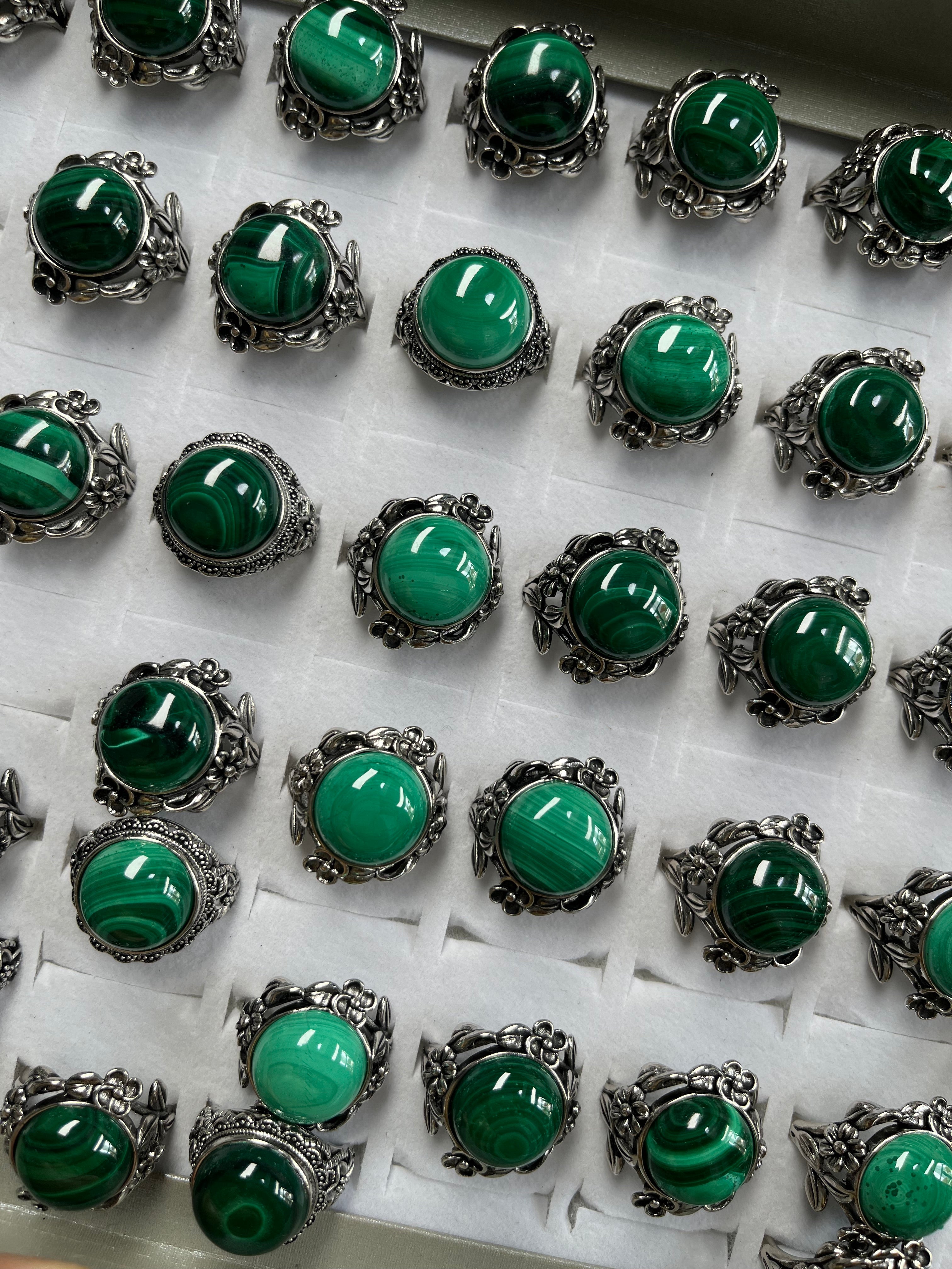 malachite ring