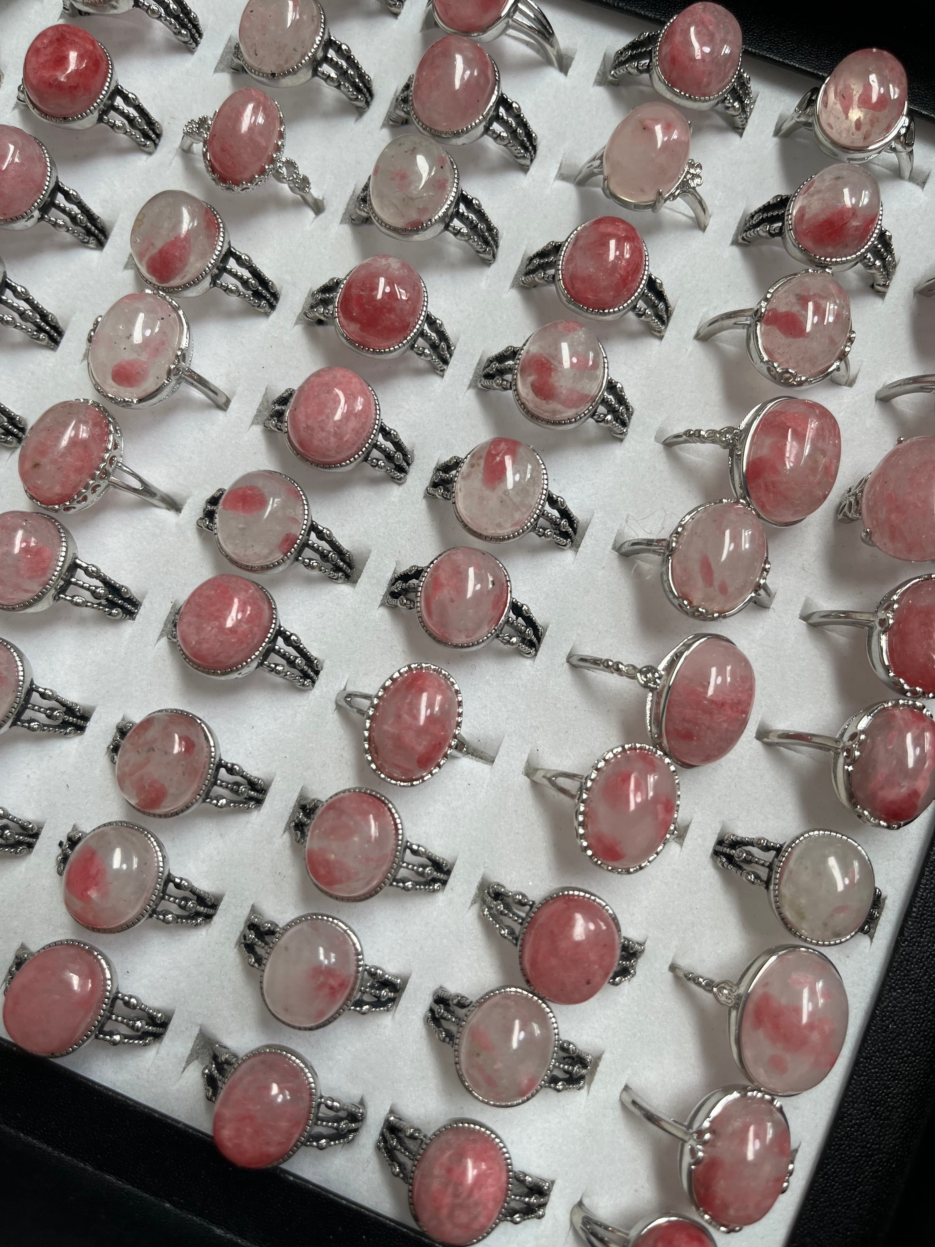 cherry rhodonite ring