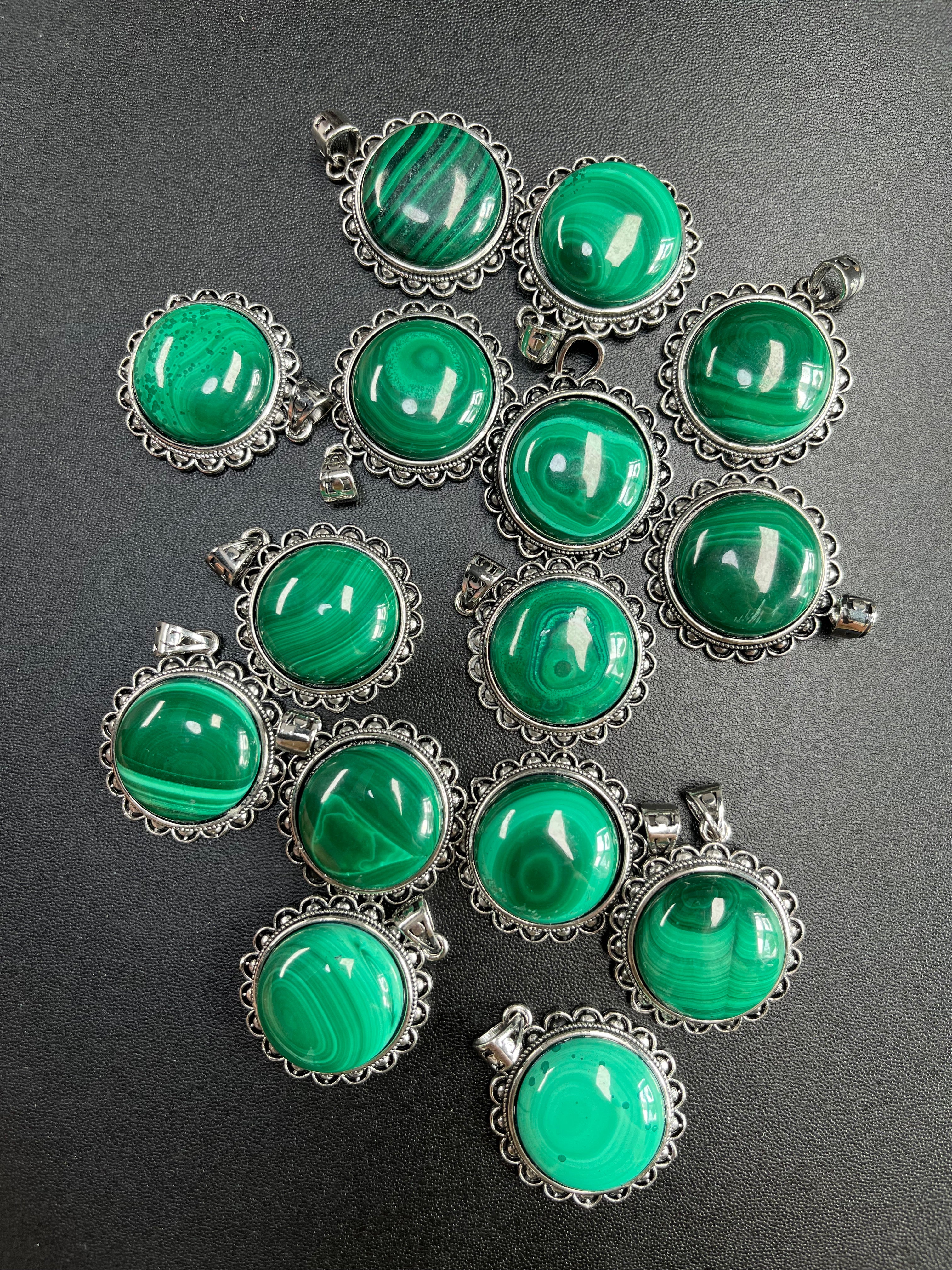 malachite pendant