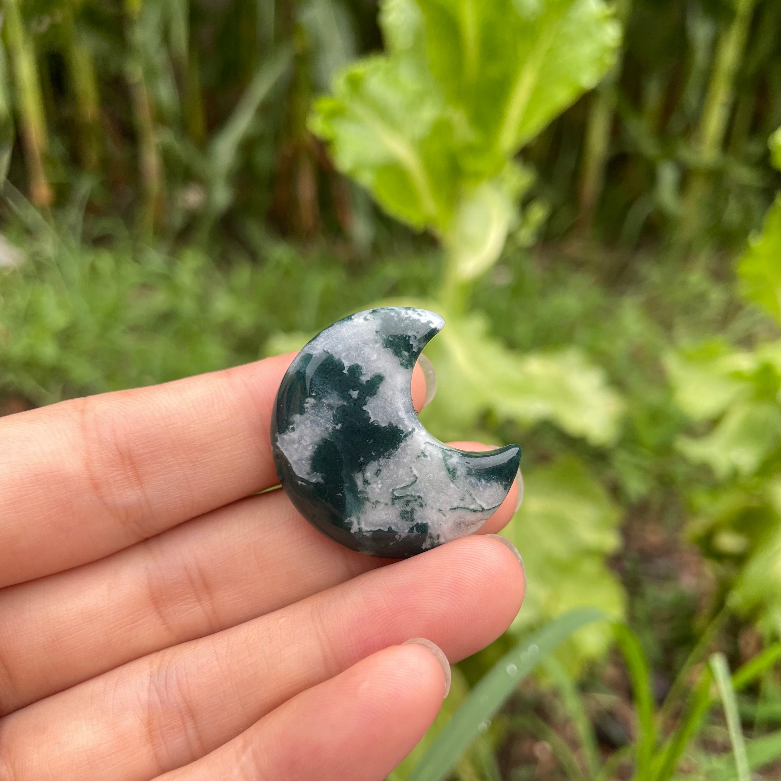 3CM Mini Natural Crystal Moon