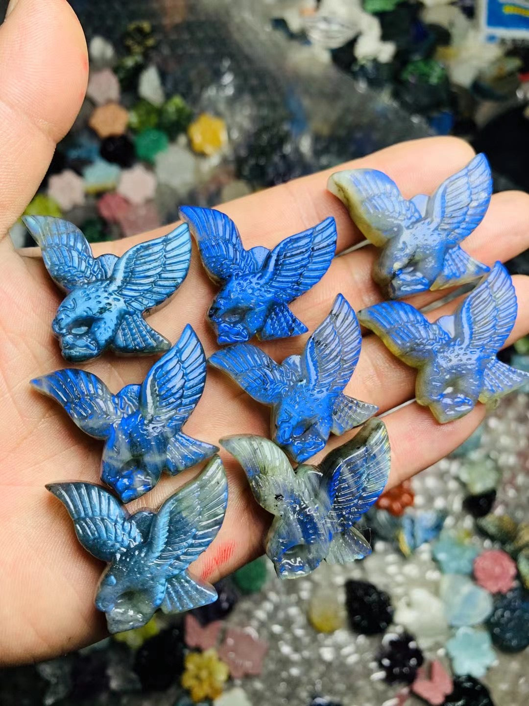 Labradorite flat carving