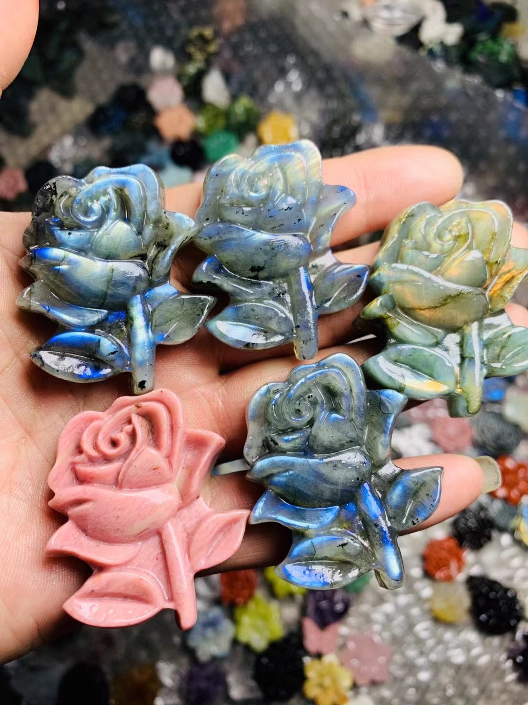 Rose flat carving